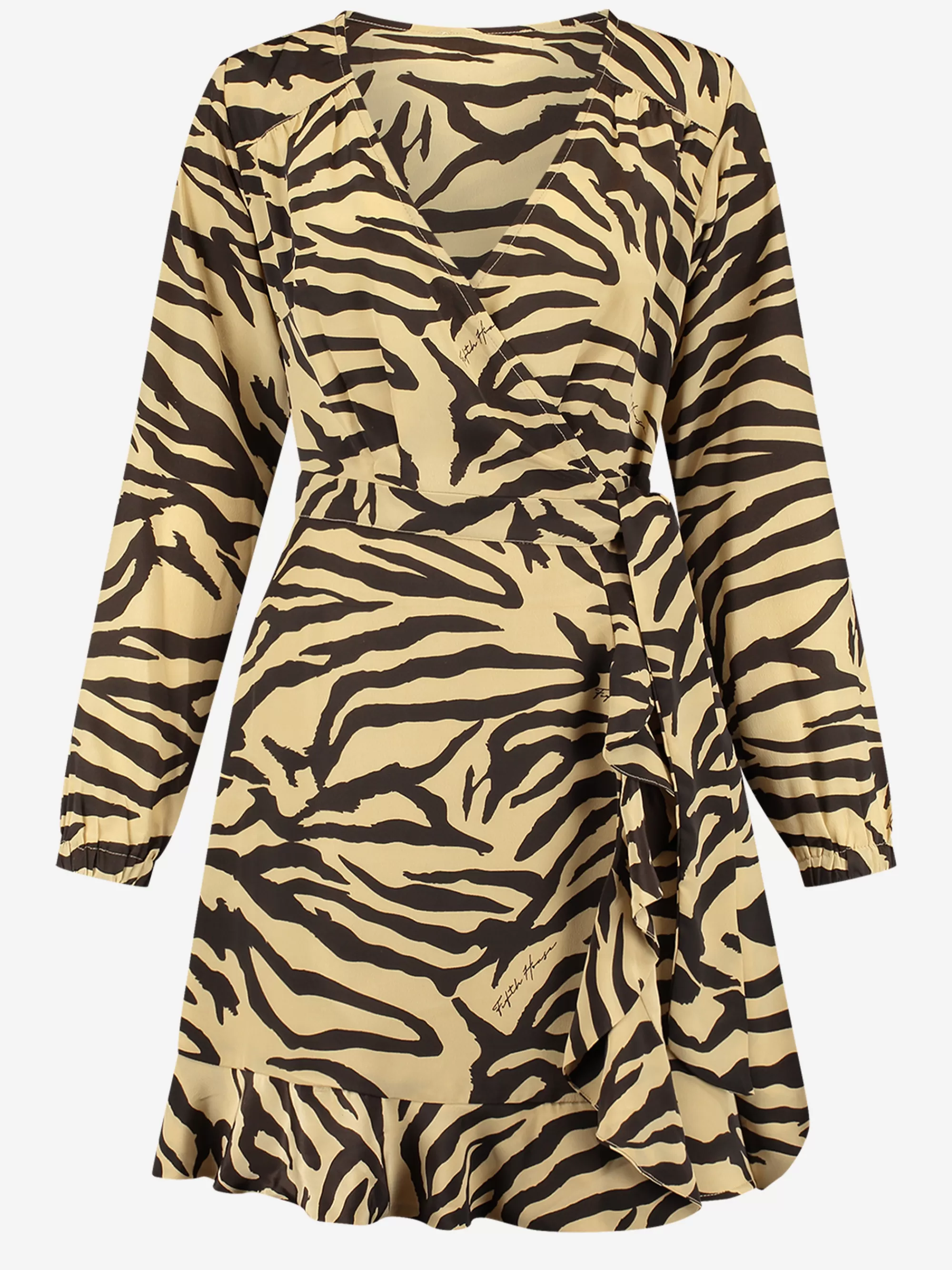 FIFTH HOUSE Jurken-Jurk met leopard print Camel