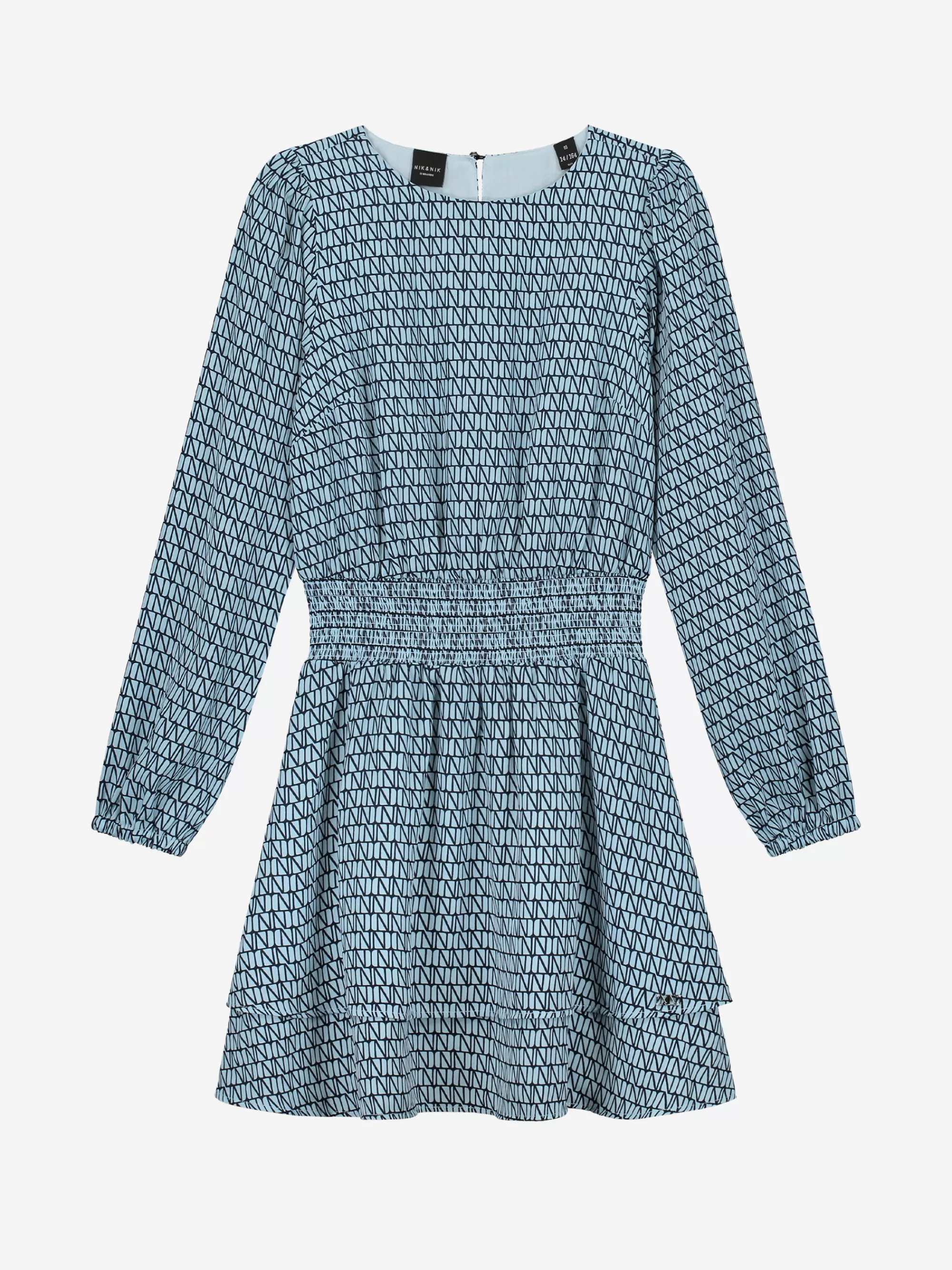 FIFTH HOUSE Jurken-Jurk met NN-logo print Skyblue