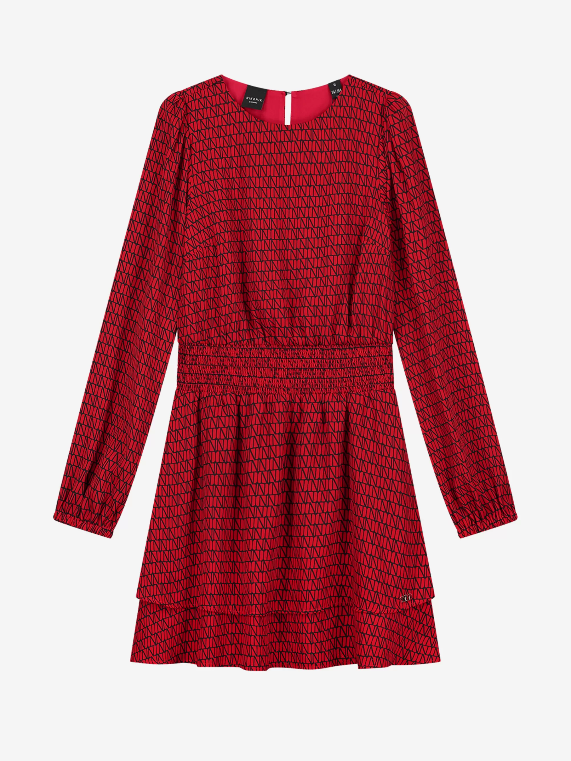 FIFTH HOUSE Jurken-Jurk met NN-logo print Rubyred