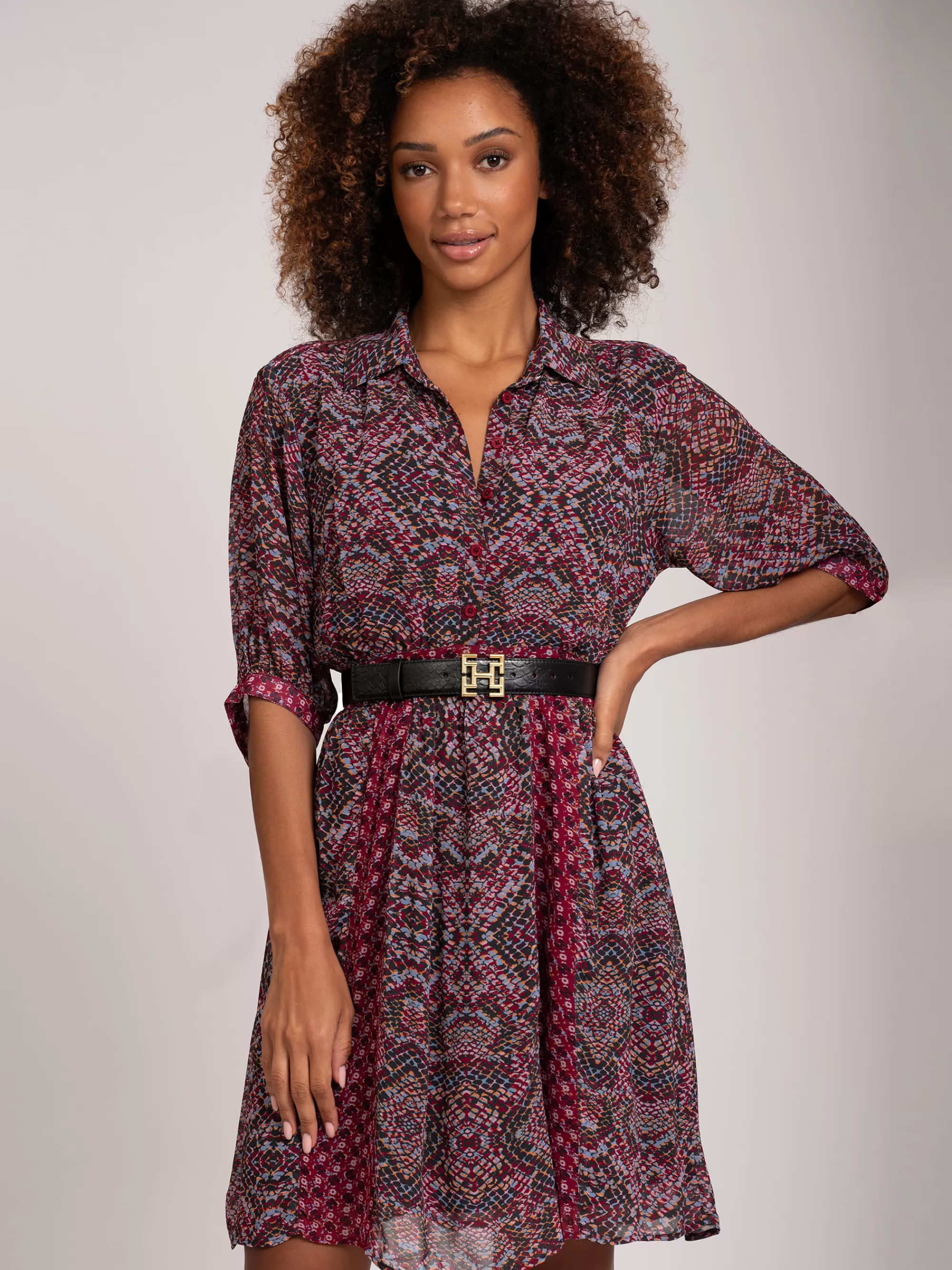 FIFTH HOUSE Jurken-Jurk met print Cerise