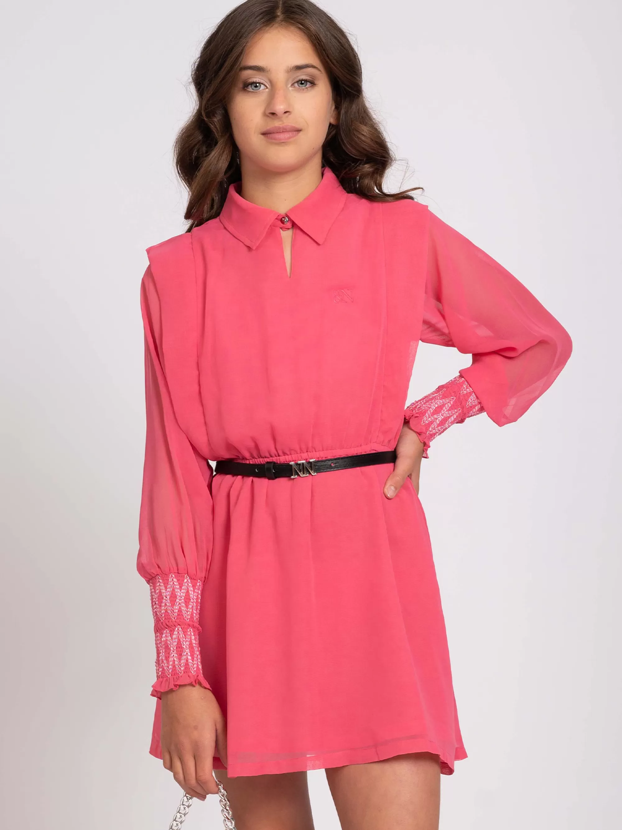 FIFTH HOUSE Jurken-Jurk met schouder detail Hotpink