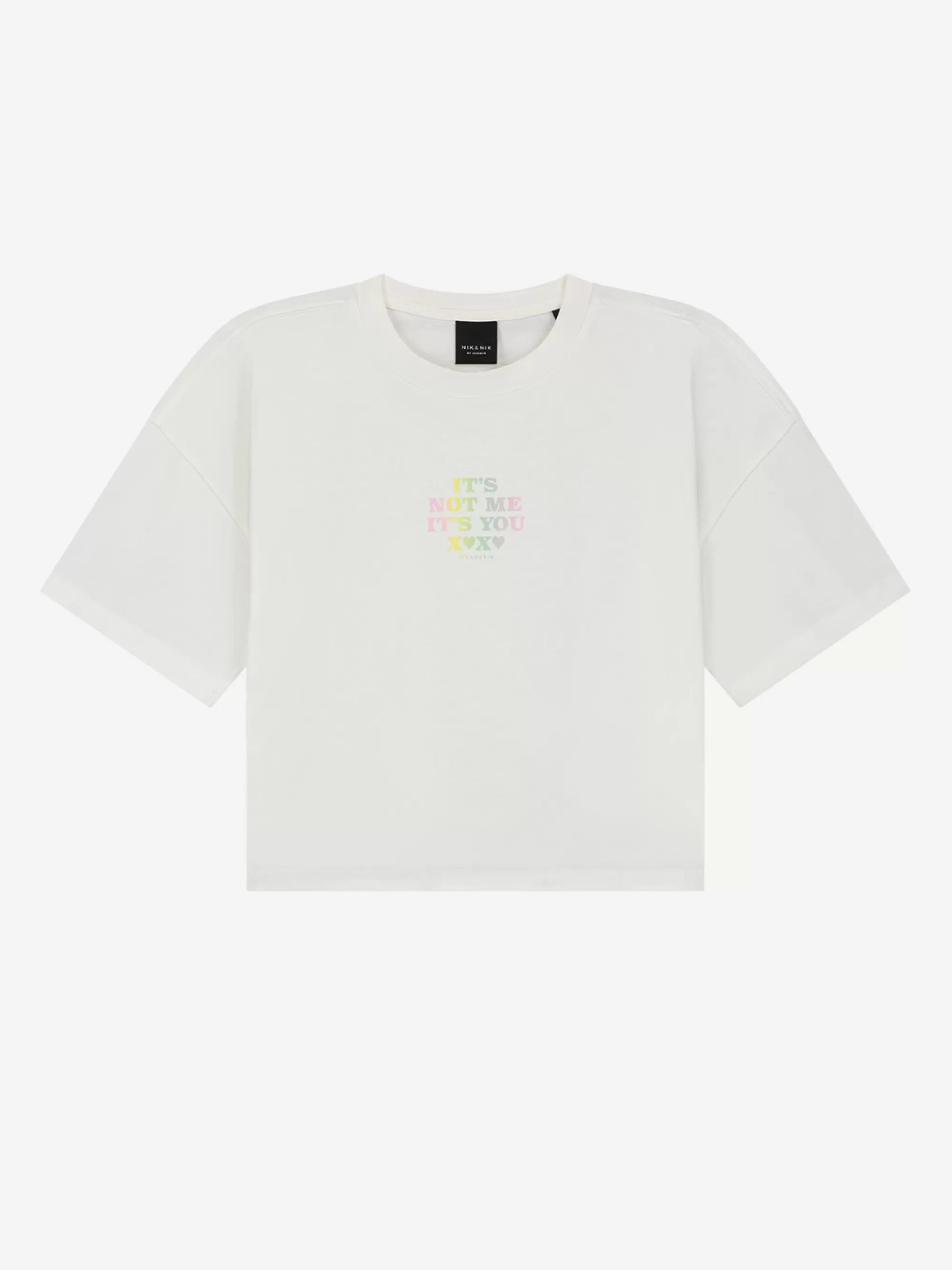 FIFTH HOUSE T-shirts-Kort T-shirt met kleine print Offwhite