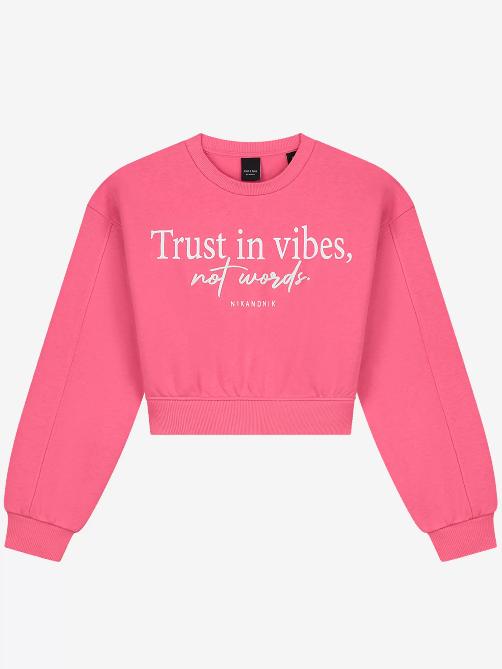 FIFTH HOUSE Truien & Vesten-Korte sweater met tekst Hotpink