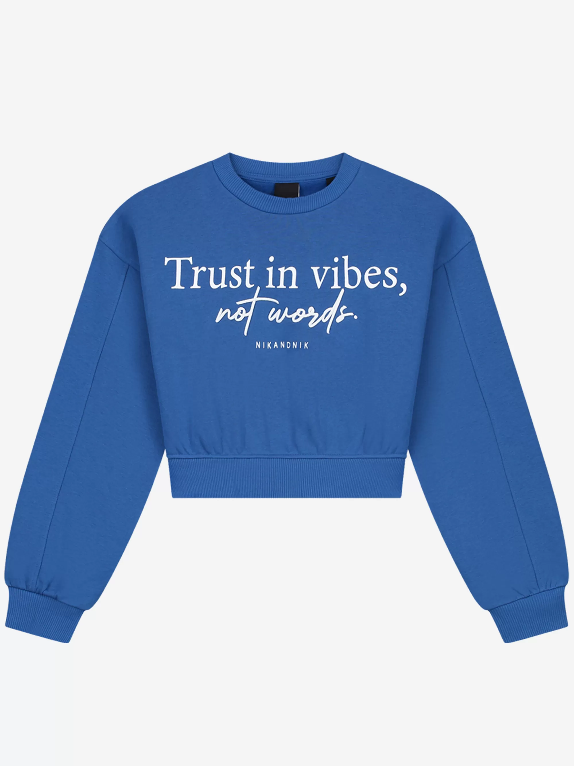 FIFTH HOUSE Truien & Vesten-Korte sweater met tekst Nauticalblue