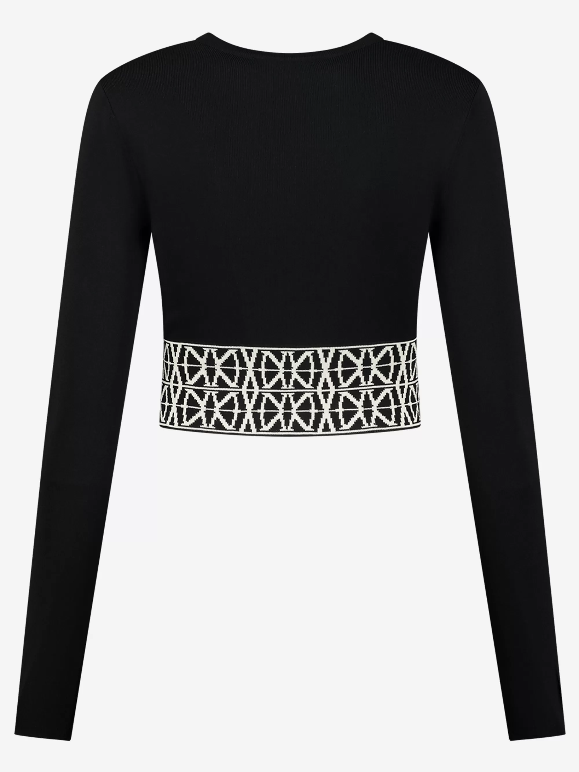 FIFTH HOUSE Tops-Korte top met logo print band Black