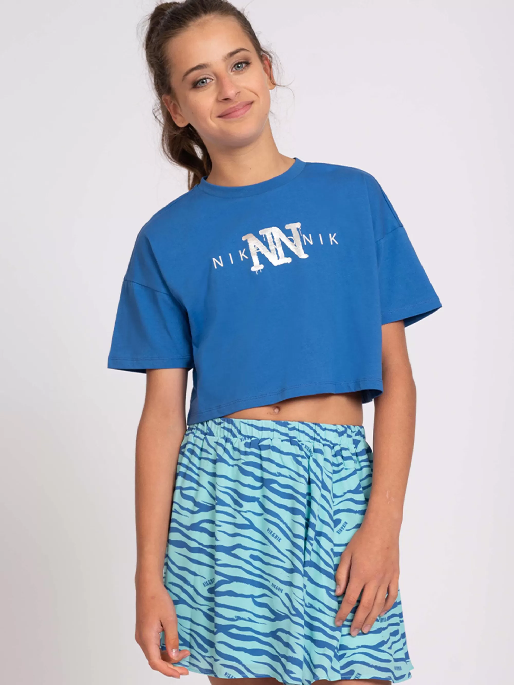 FIFTH HOUSE T-shirts-Korte T-shirt met NN print Nauticalblue