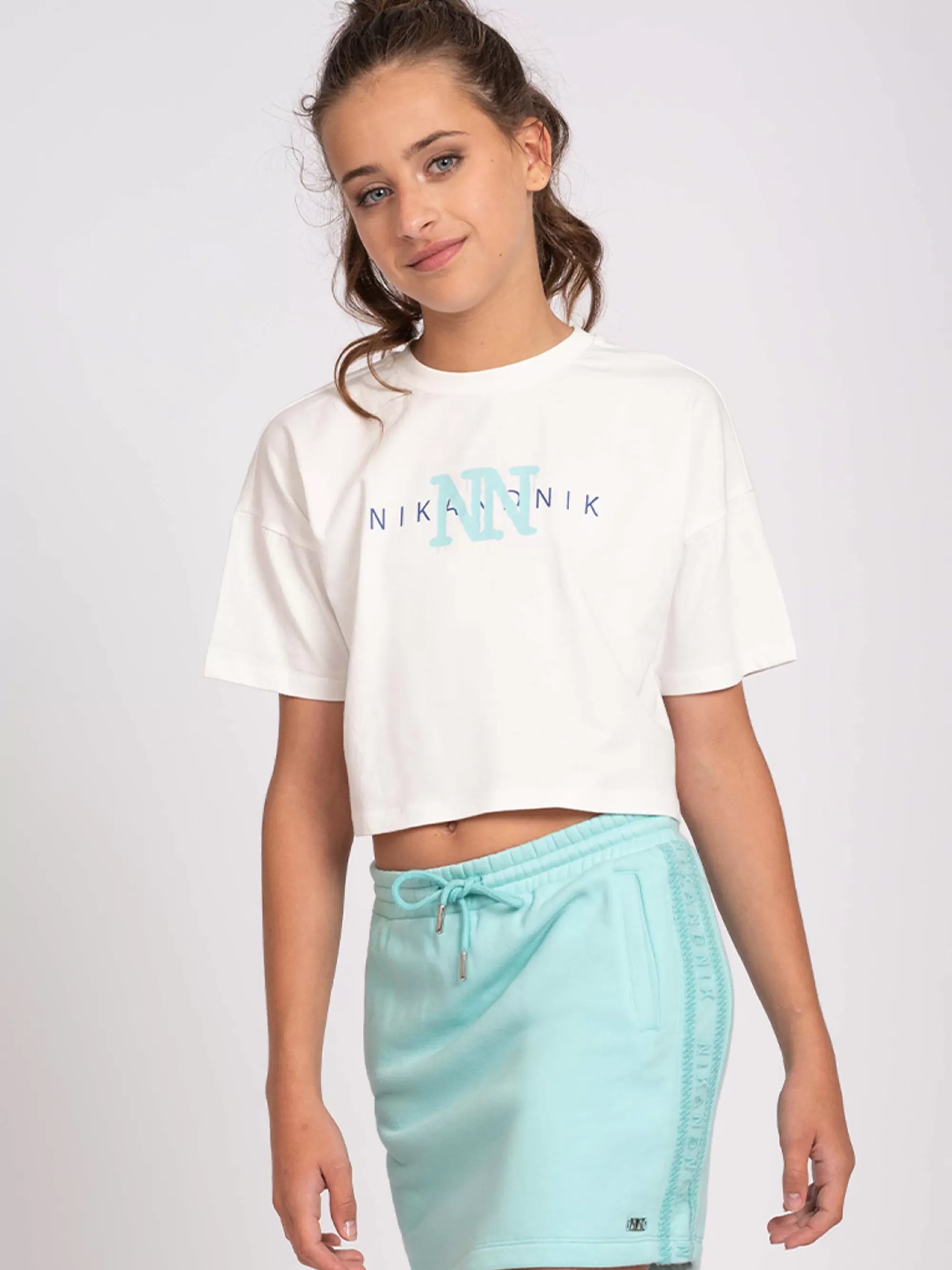 FIFTH HOUSE T-shirts-Korte T-shirt met NN print Offwhite