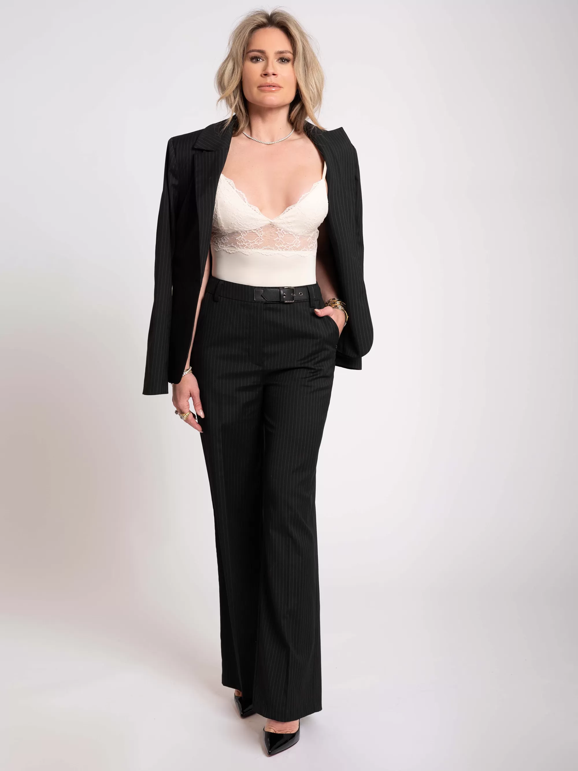 FIFTH HOUSE Blazers & Gilets-Krijtstreep blazer Black