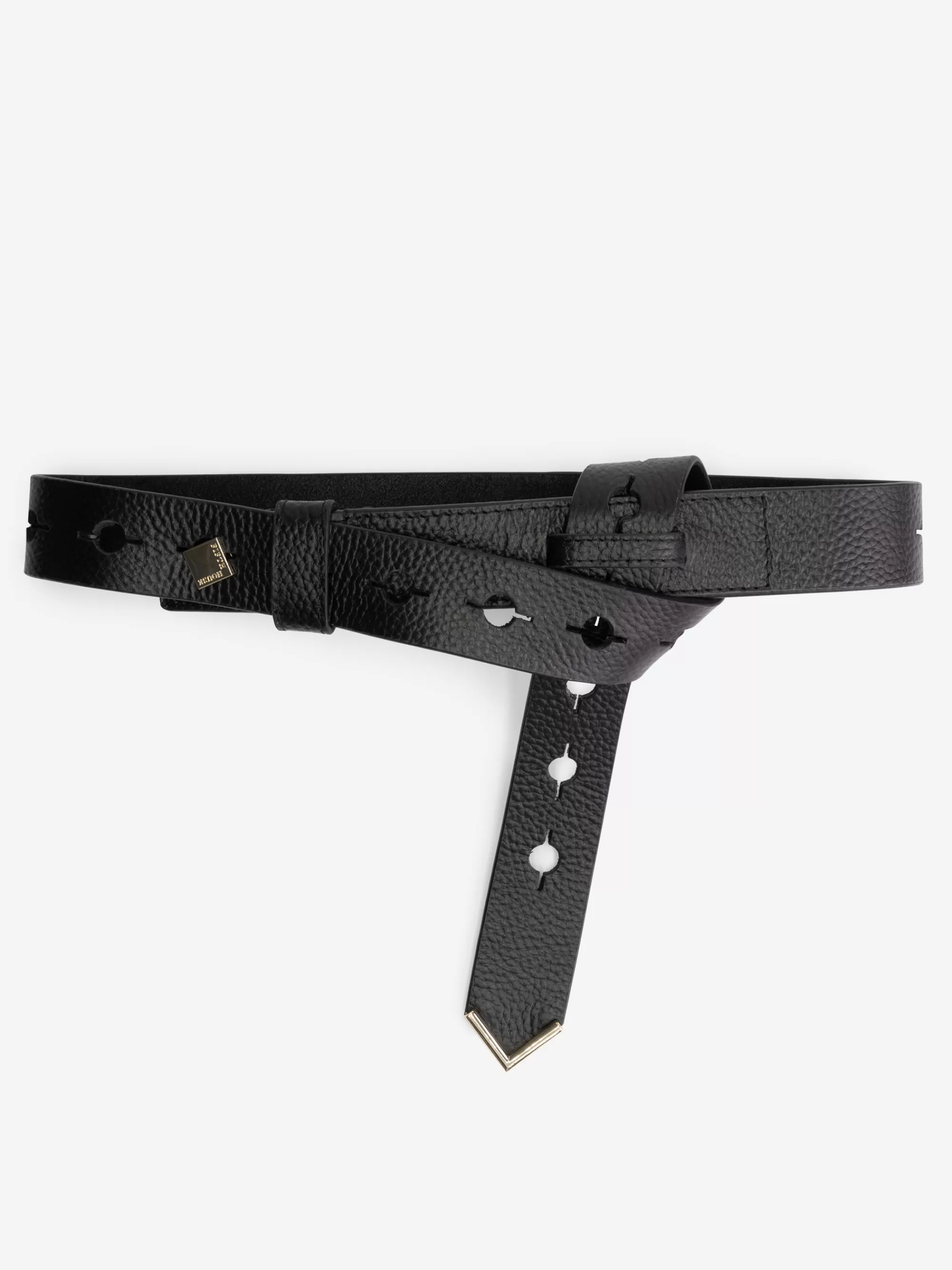 FIFTH HOUSE Riemen-Lange geknoopte riem Black