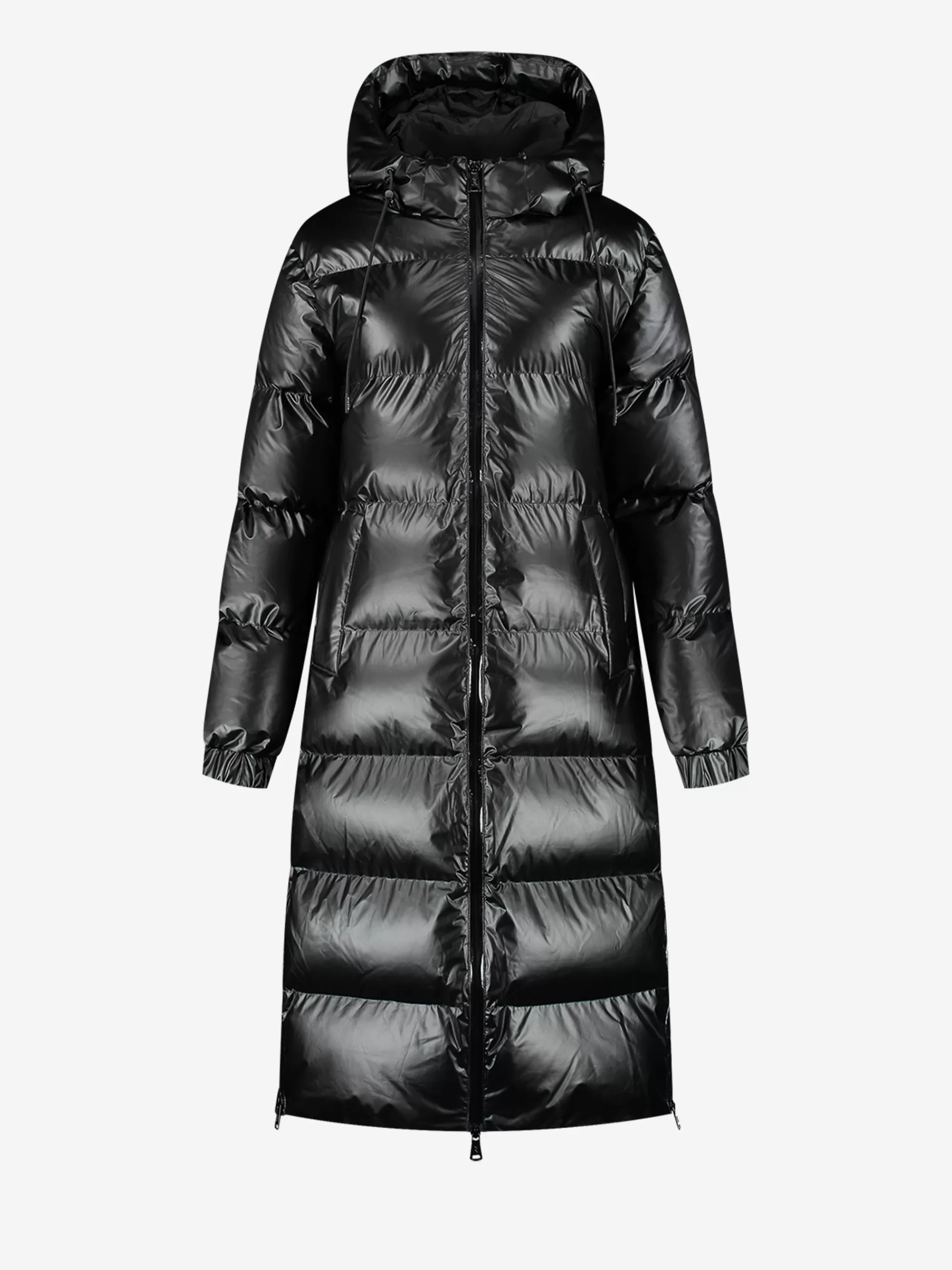 FIFTH HOUSE Jassen & Jacks-Lange puffer jas met metallic look Black