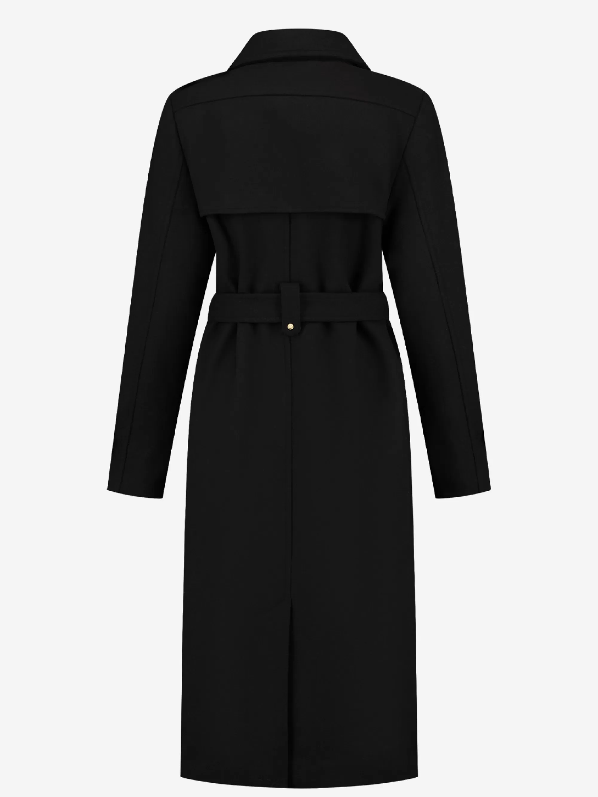 FIFTH HOUSE Jassen & Jacks-Lange trenchcoat met ceintuur Black