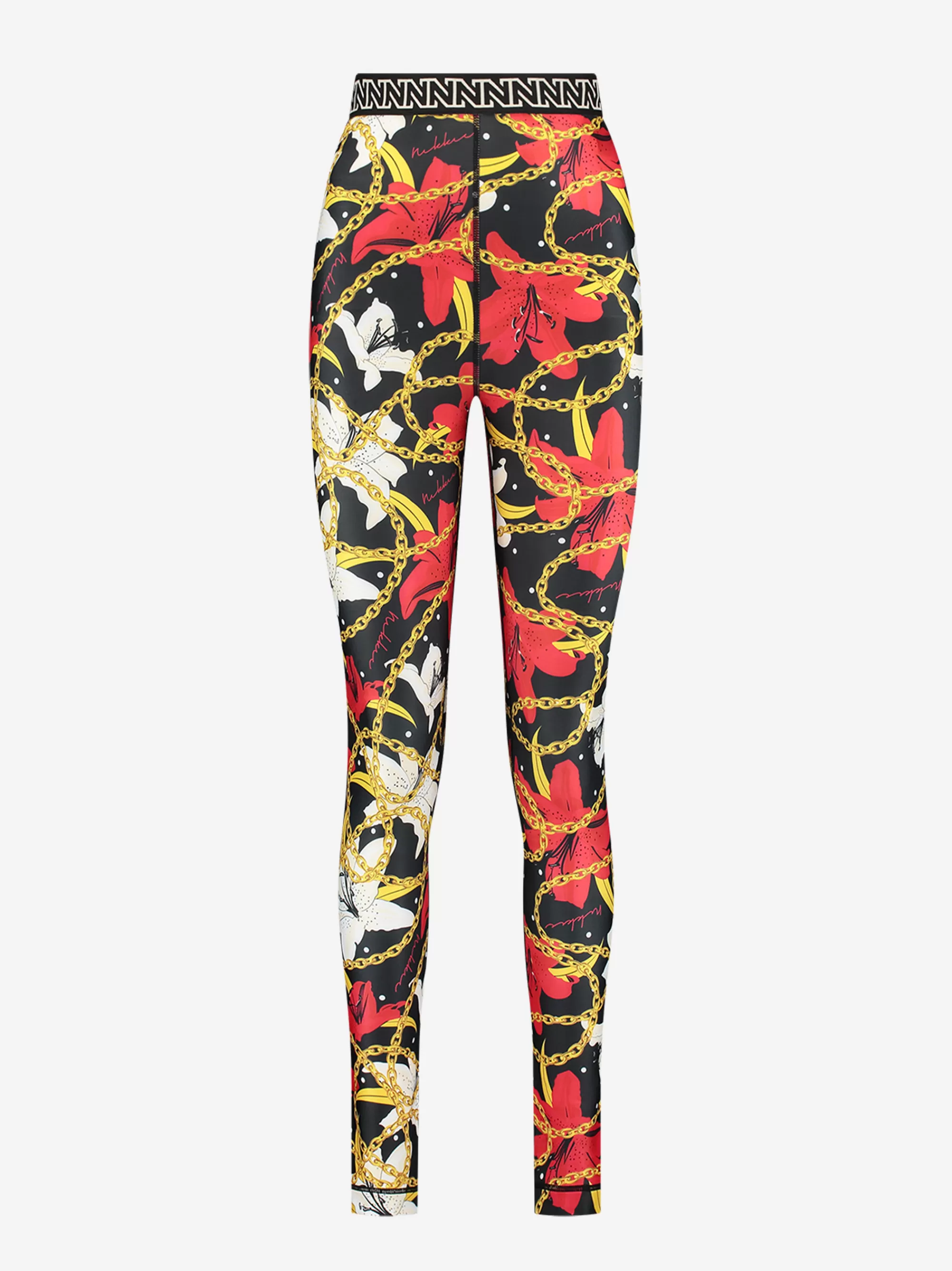 FIFTH HOUSE Broeken & Jeans-Legging met graphic patroon Black/gojiberry