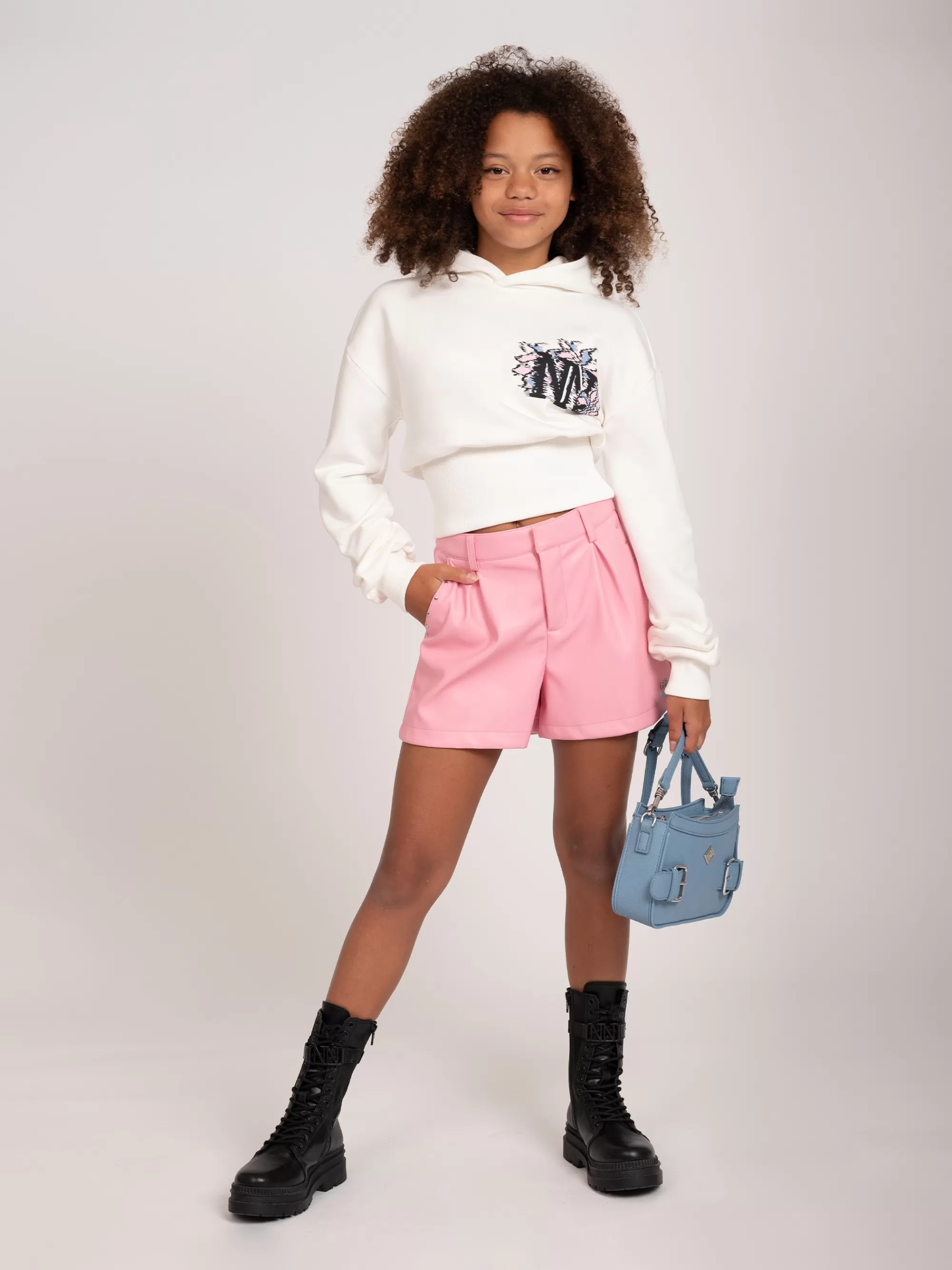 FIFTH HOUSE Shorts-Leren look shorts Softpink