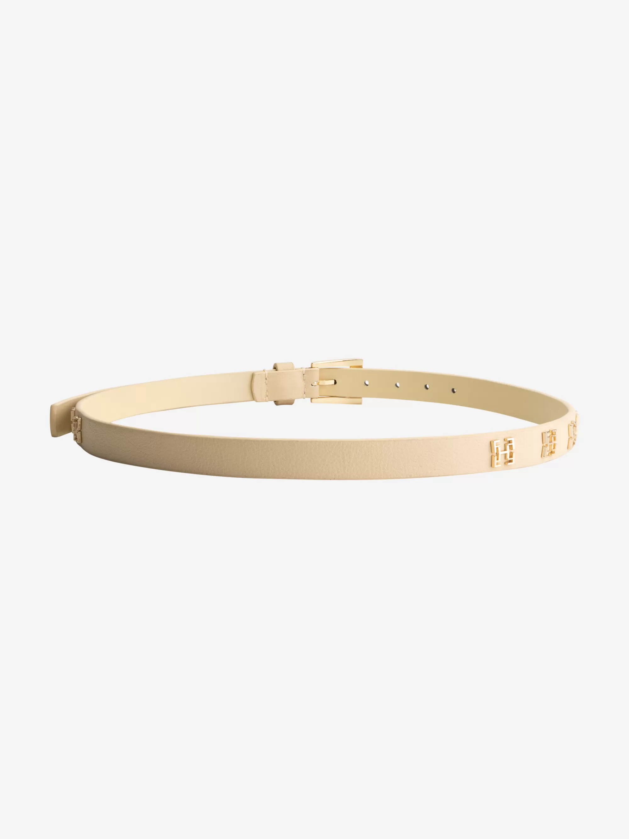 FIFTH HOUSE Riemen-Leren riem met FH-logo studs Pebble