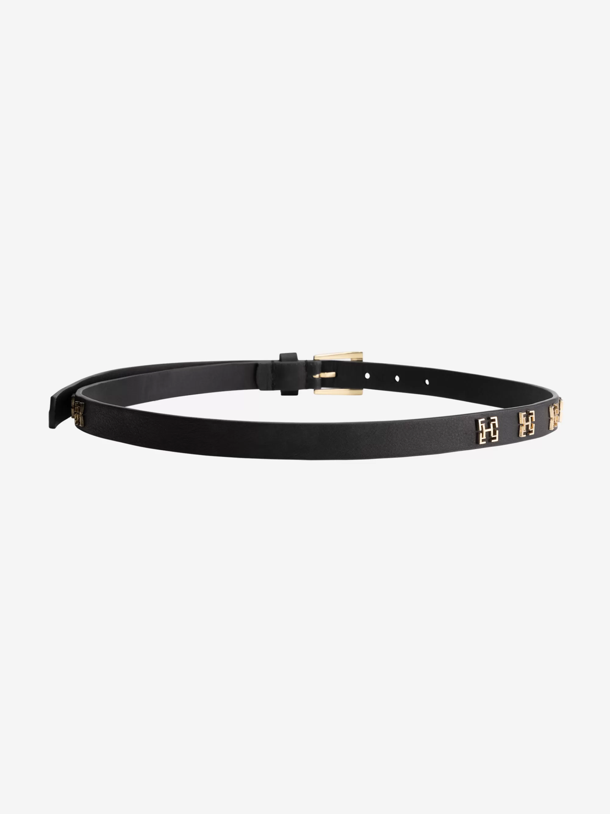 FIFTH HOUSE Riemen-Leren riem met FH-logo studs Black