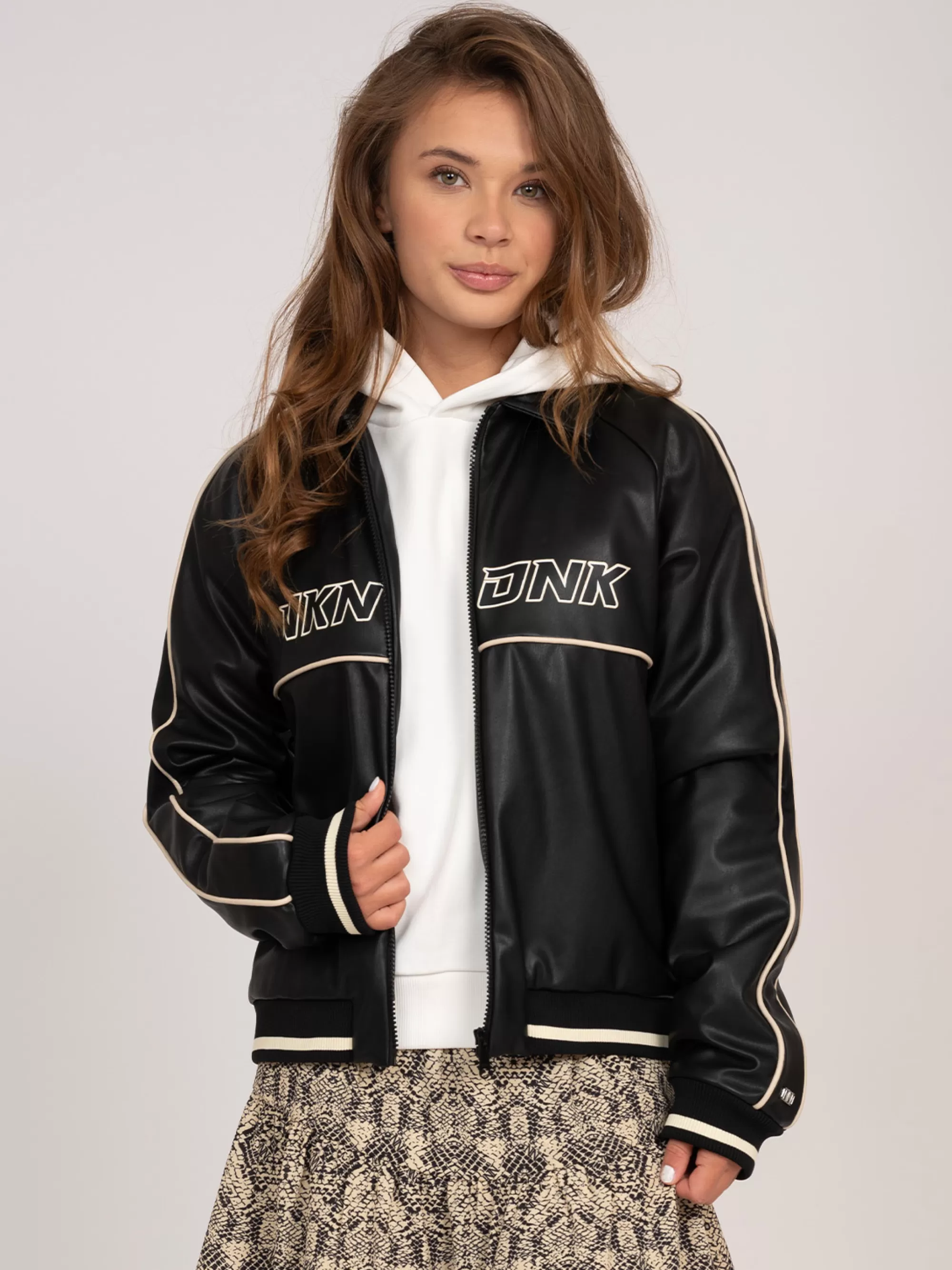 FIFTH HOUSE Jassen & Blazers-Leren-look bomber jas Black