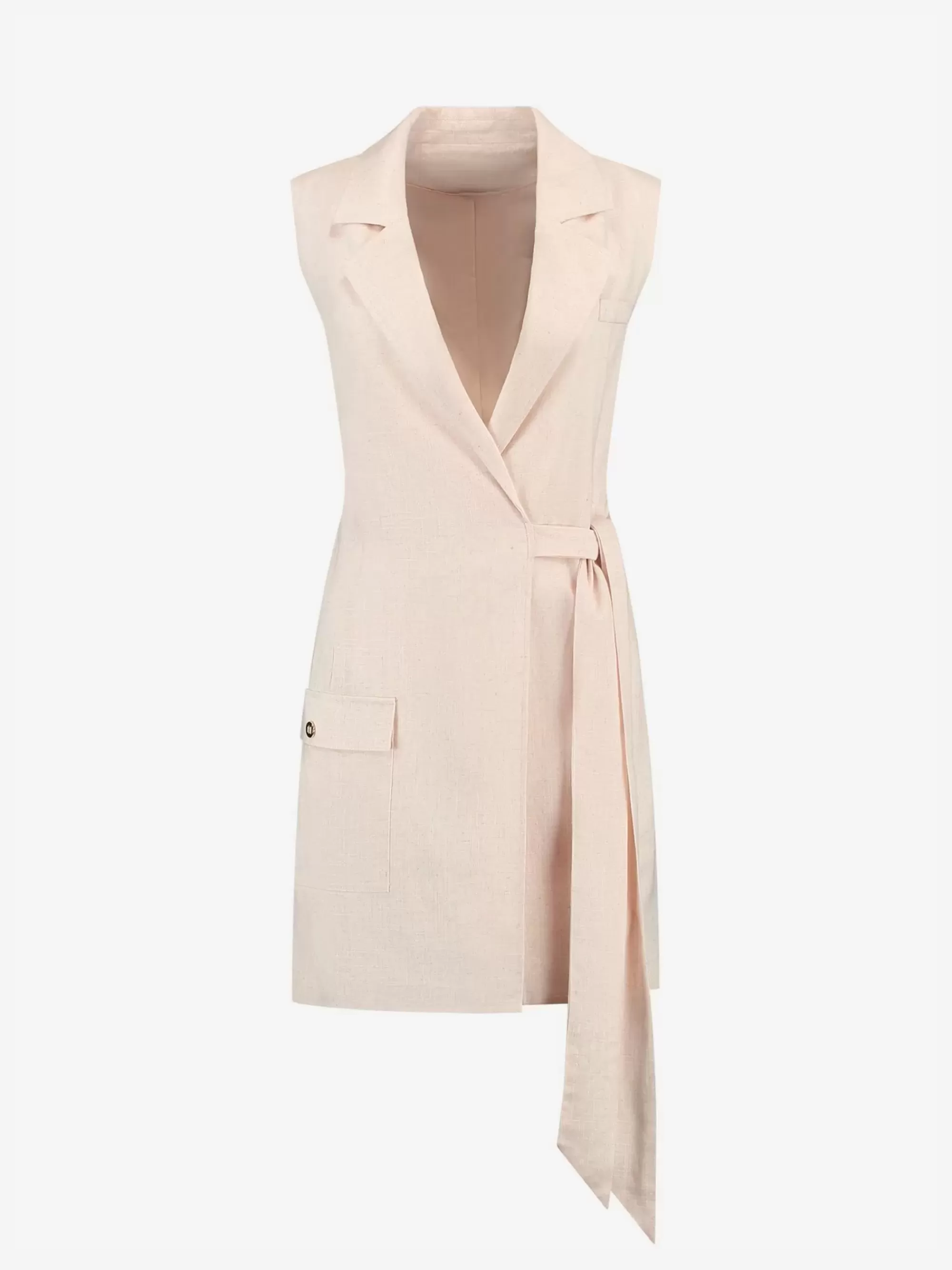 FIFTH HOUSE Jurken-Linen Wrap dress Neutral