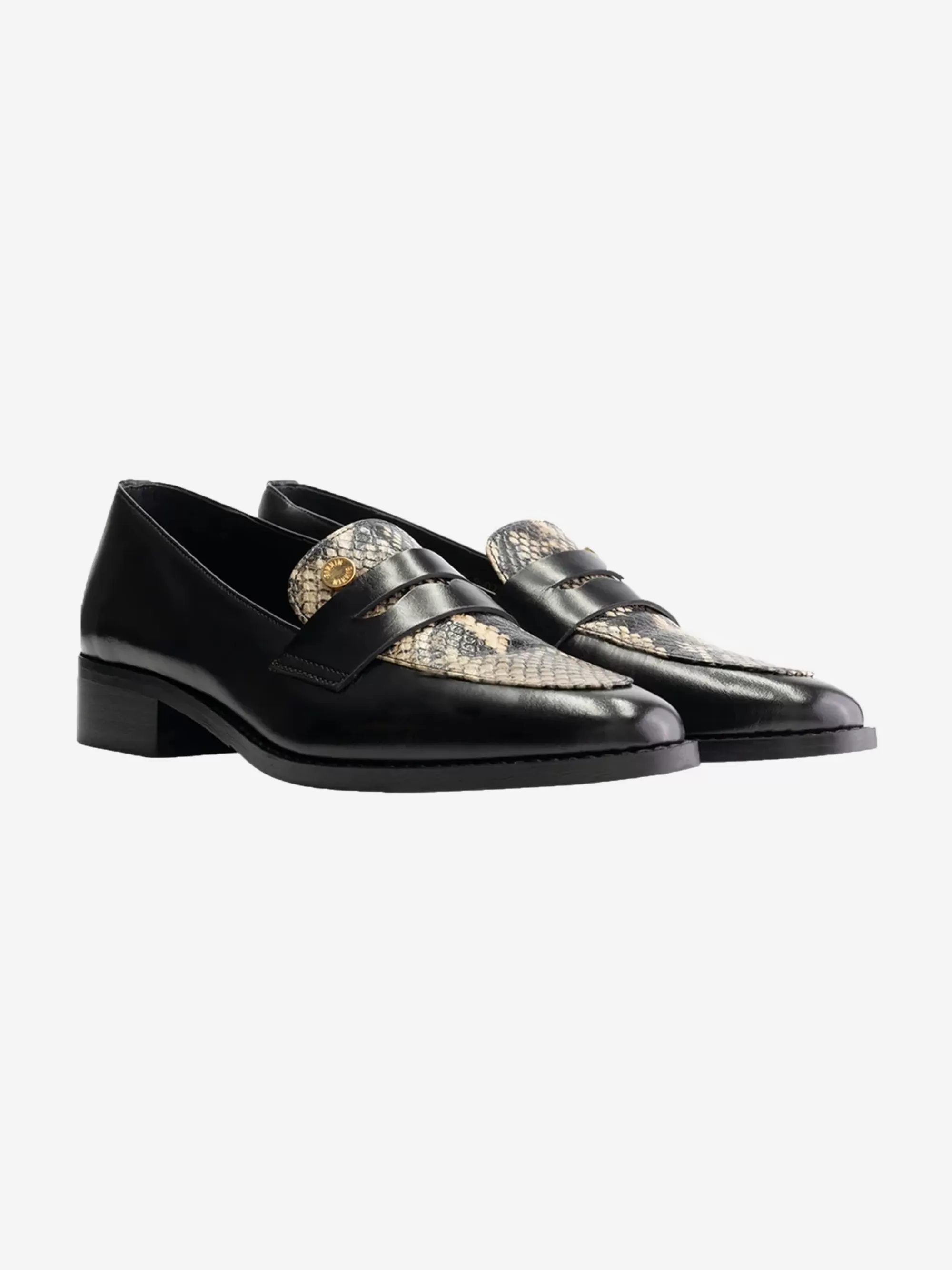 FIFTH HOUSE Alle Schoenen-Loafer met slangenpatroon Black