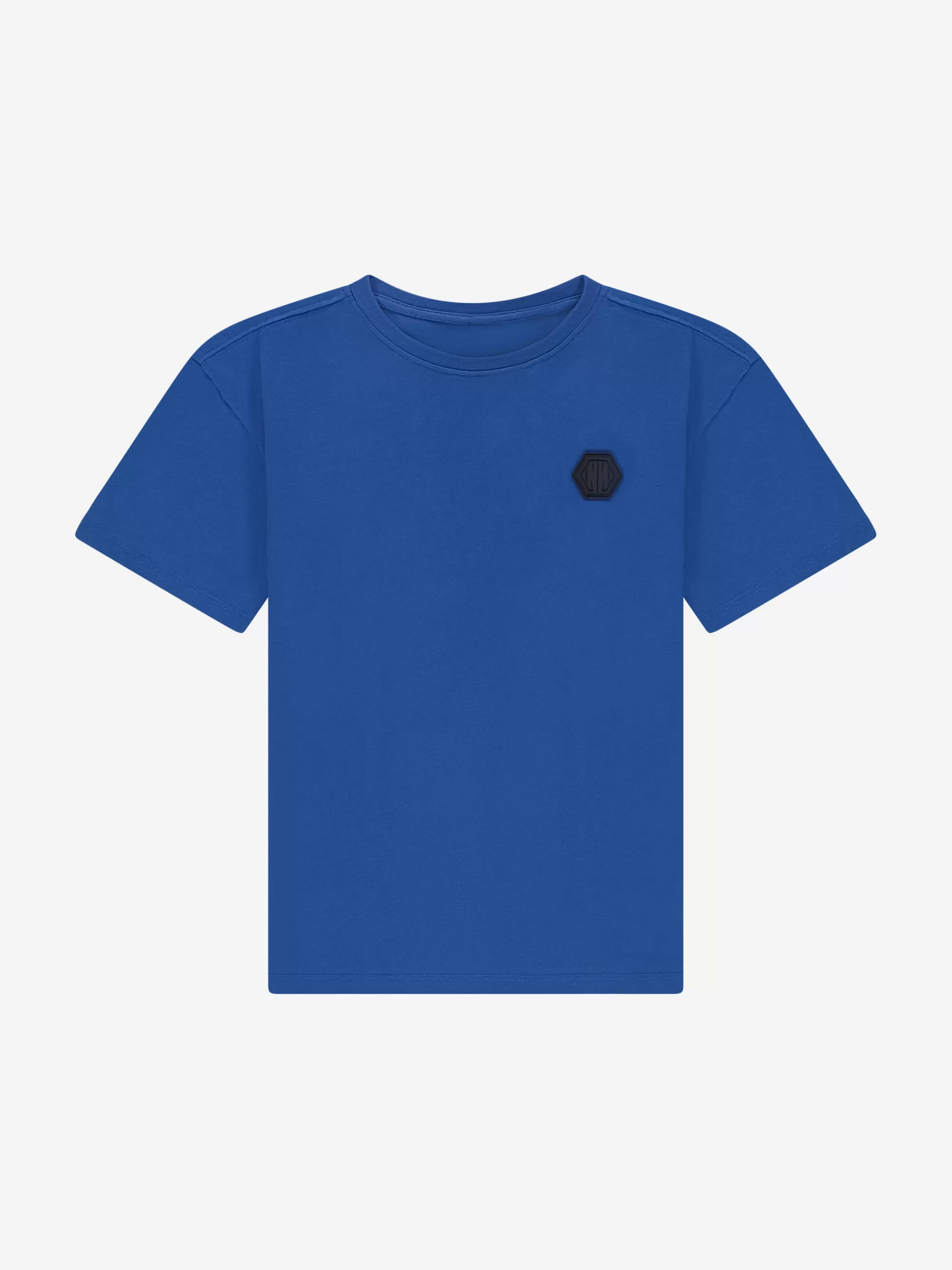 FIFTH HOUSE T-shirts & Polos-Losvallend T-shirt met N&N logo patch Darkcobalt