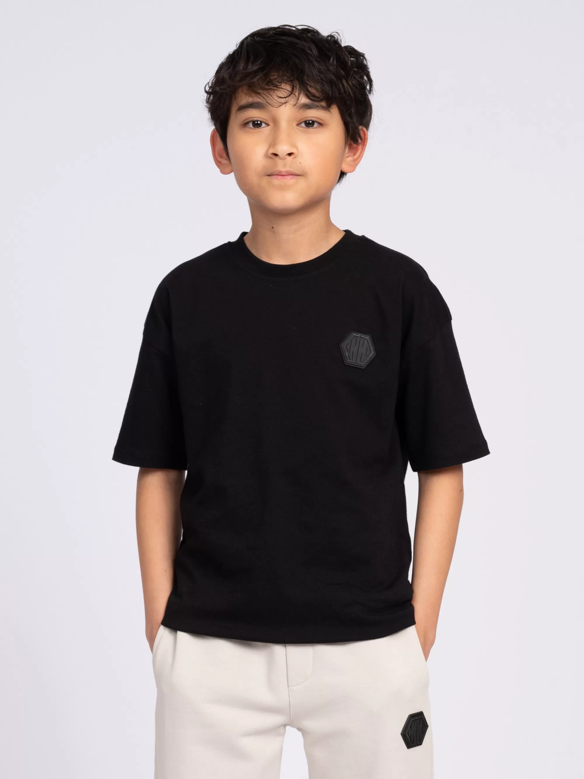 FIFTH HOUSE Sets & Co-ords | T-shirts & Polos-Losvallend T-shirt met N&N logo patch Black