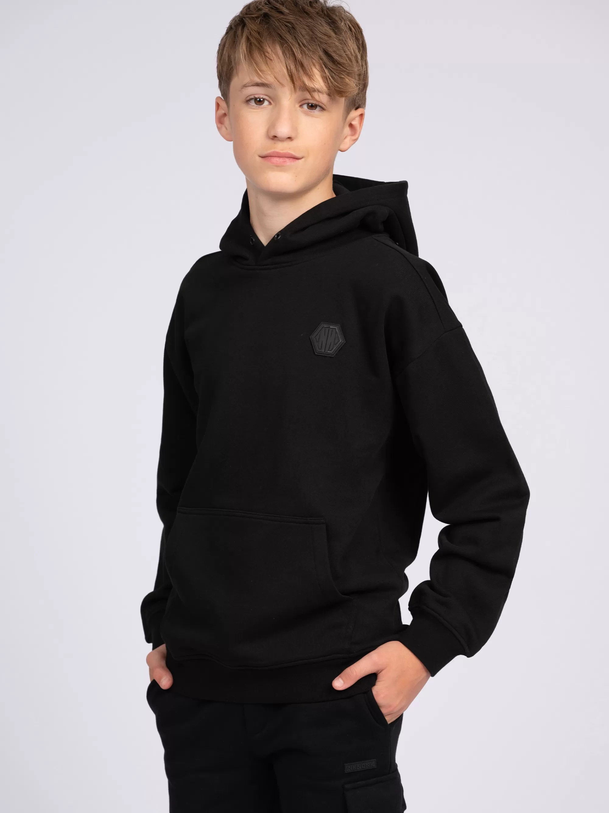 FIFTH HOUSE Sets & Co-ords | Truien & Vesten-Losvallende hoodie met N&N patch Black