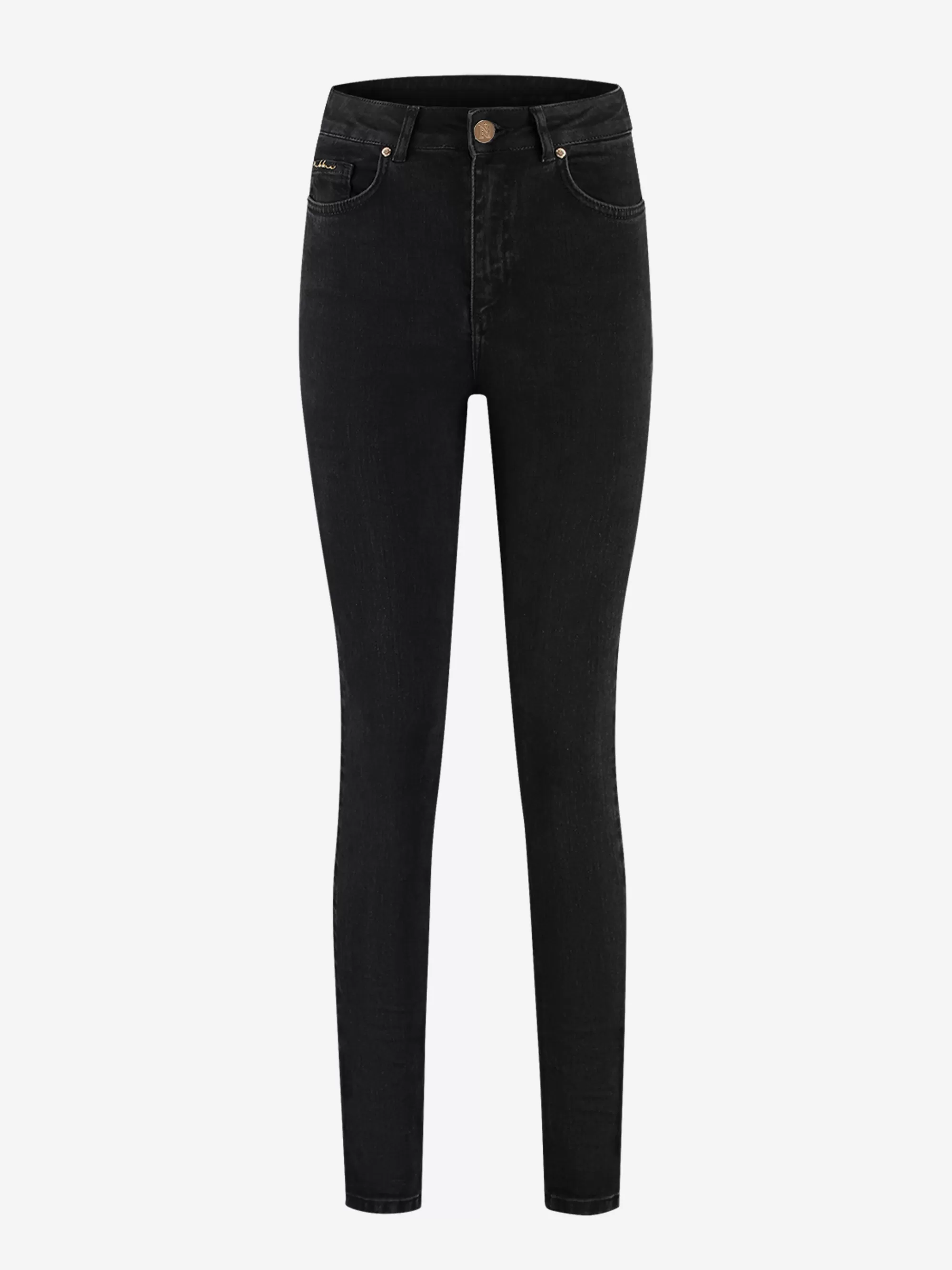 FIFTH HOUSE Broeken & Jeans-Mid rise skinny jeans Black