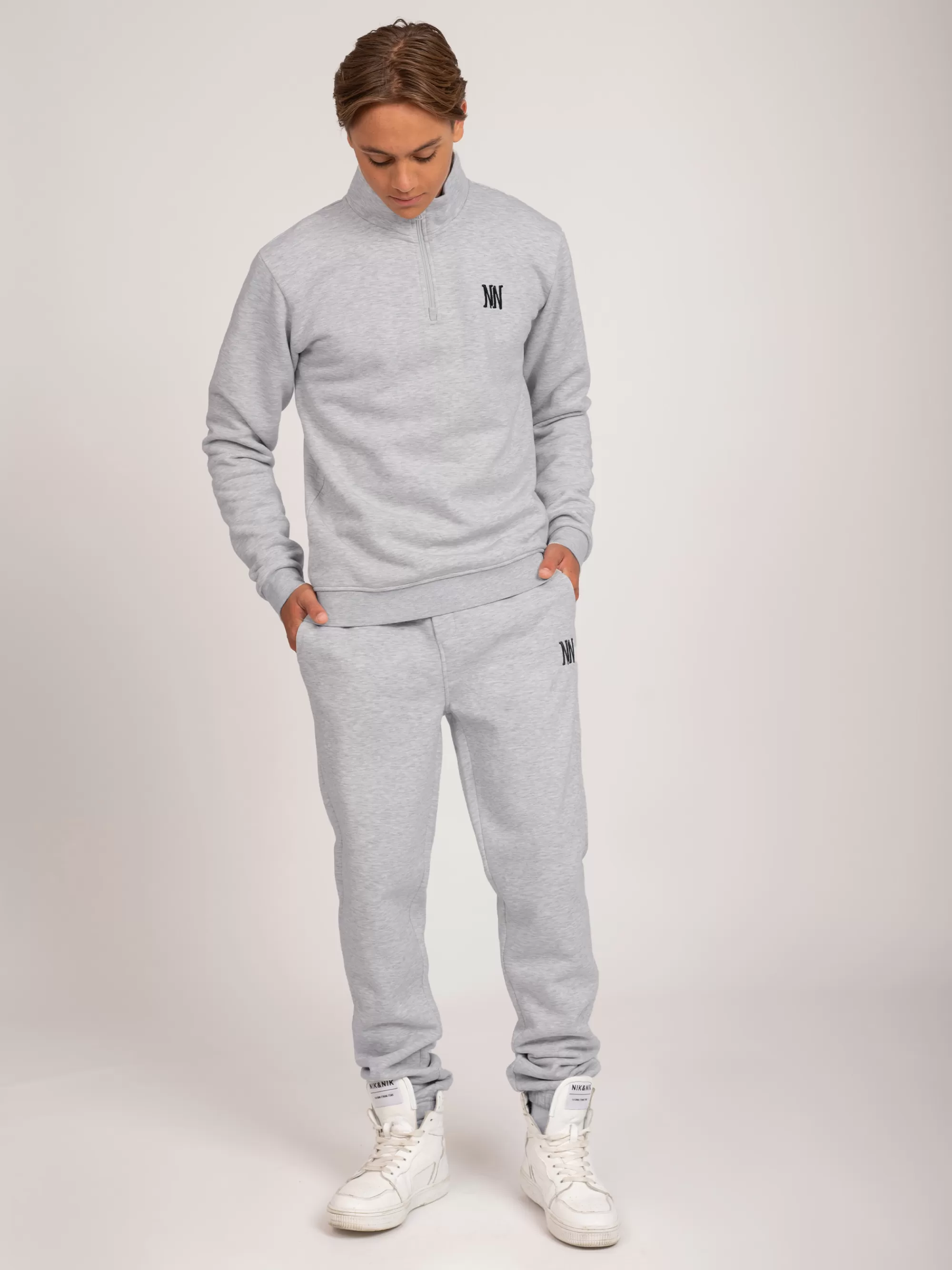 FIFTH HOUSE Broeken & Jeans-Mid rise sweat pants Greymelange