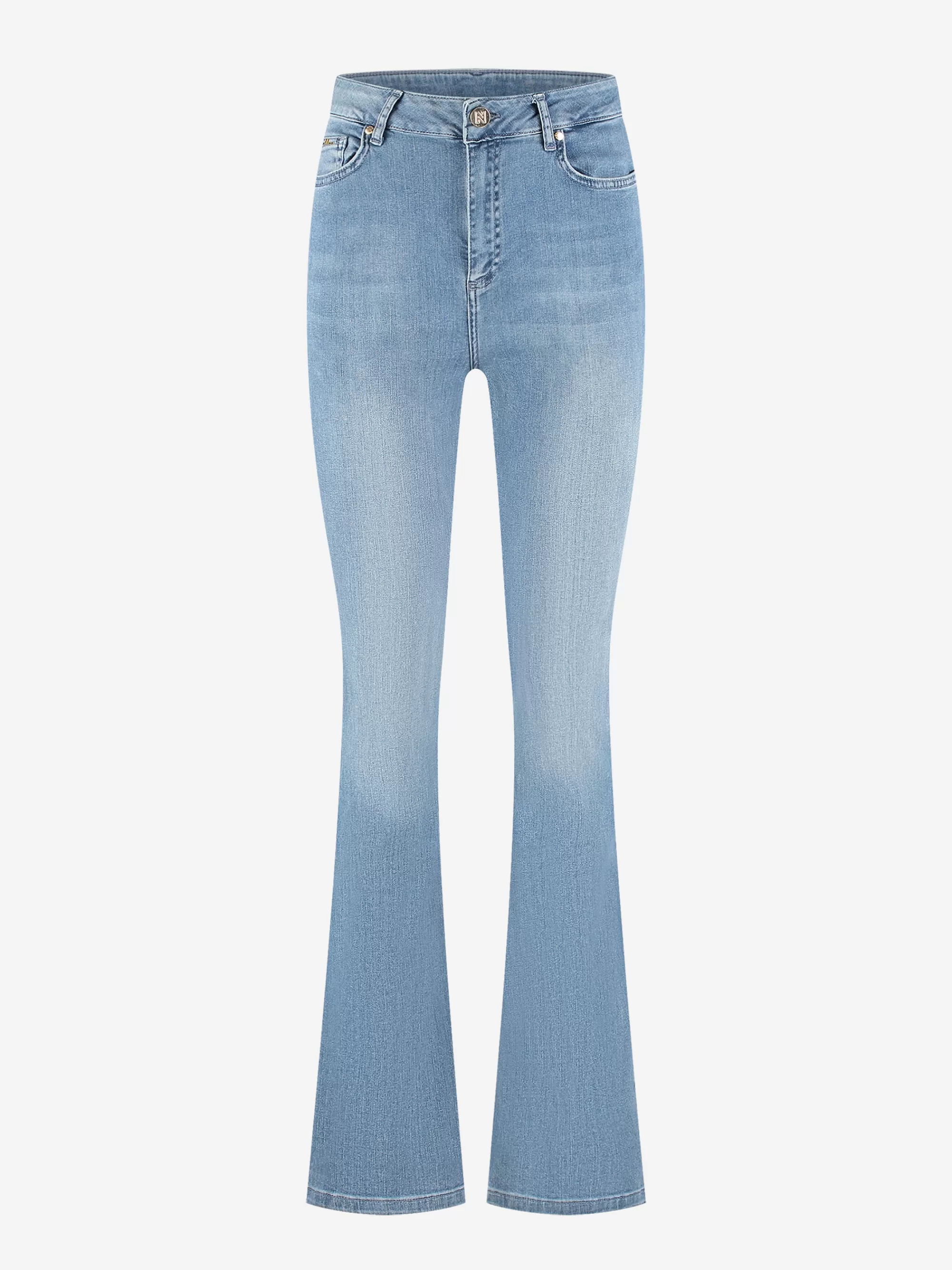 FIFTH HOUSE Broeken & Jeans-Mid waist flared jeans Mediumblue