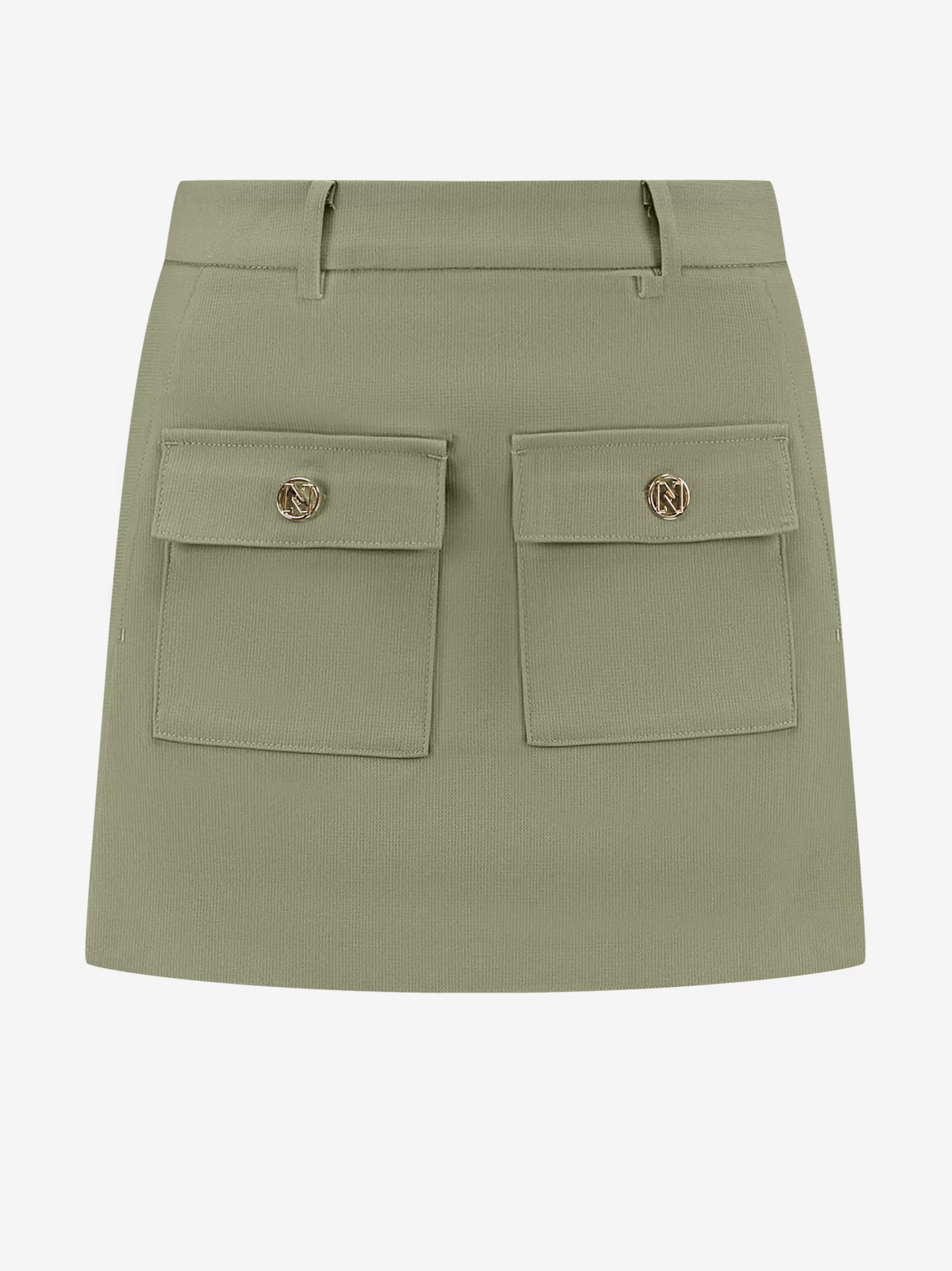 FIFTH HOUSE Shorts | Rokken-Mid waist skort Army