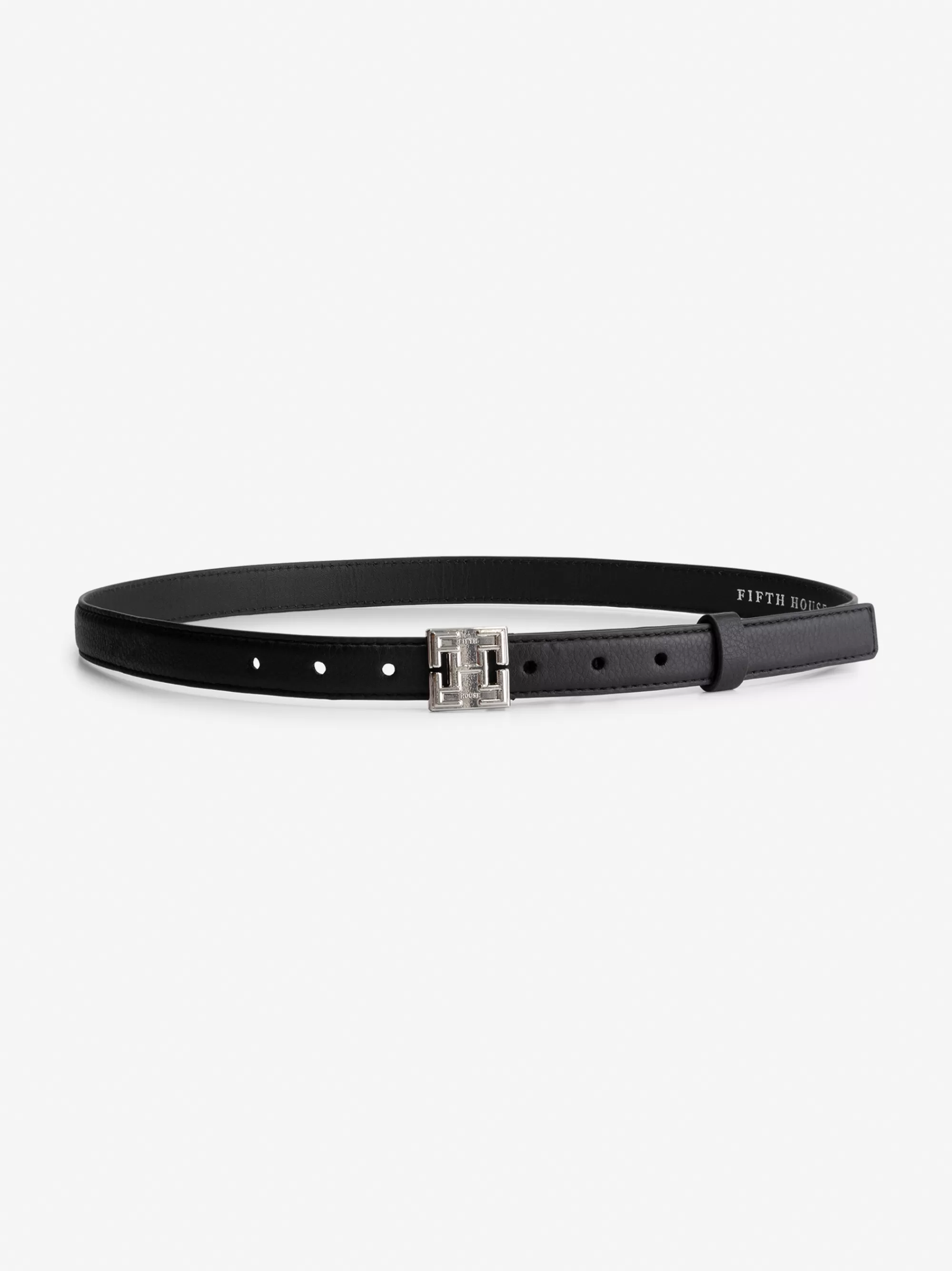 FIFTH HOUSE Riemen-Mini belt met logo gesp Black/silver