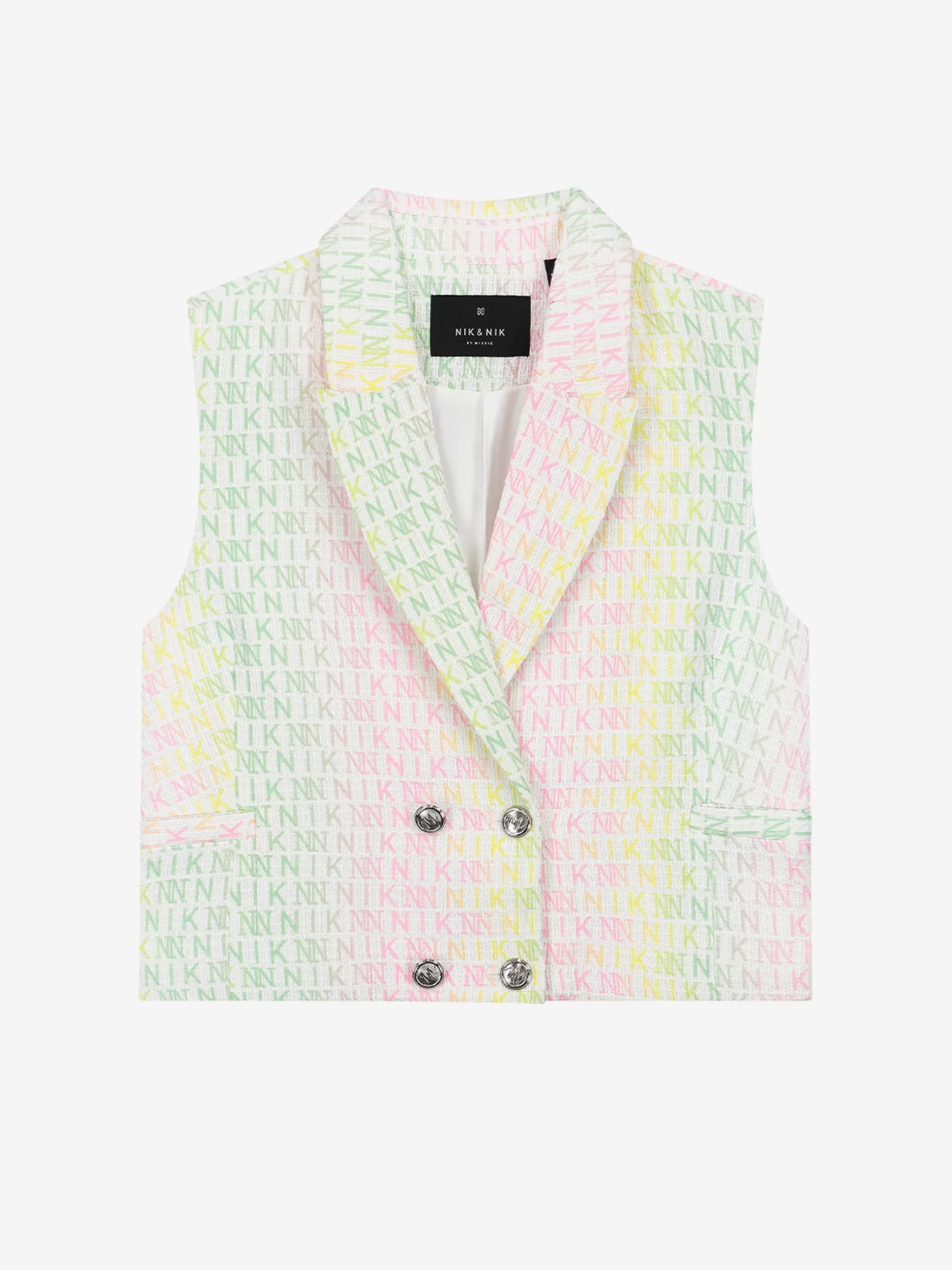 FIFTH HOUSE Jassen & Blazers-Mouwloze blazer met all over NN logo Kit