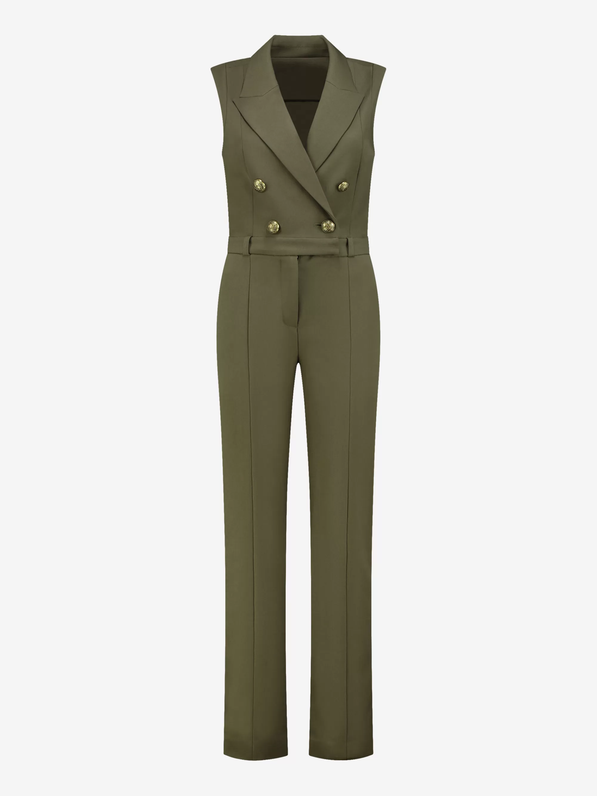 FIFTH HOUSE Jumpsuits-Mouwloze jumpsuit Combatgreen