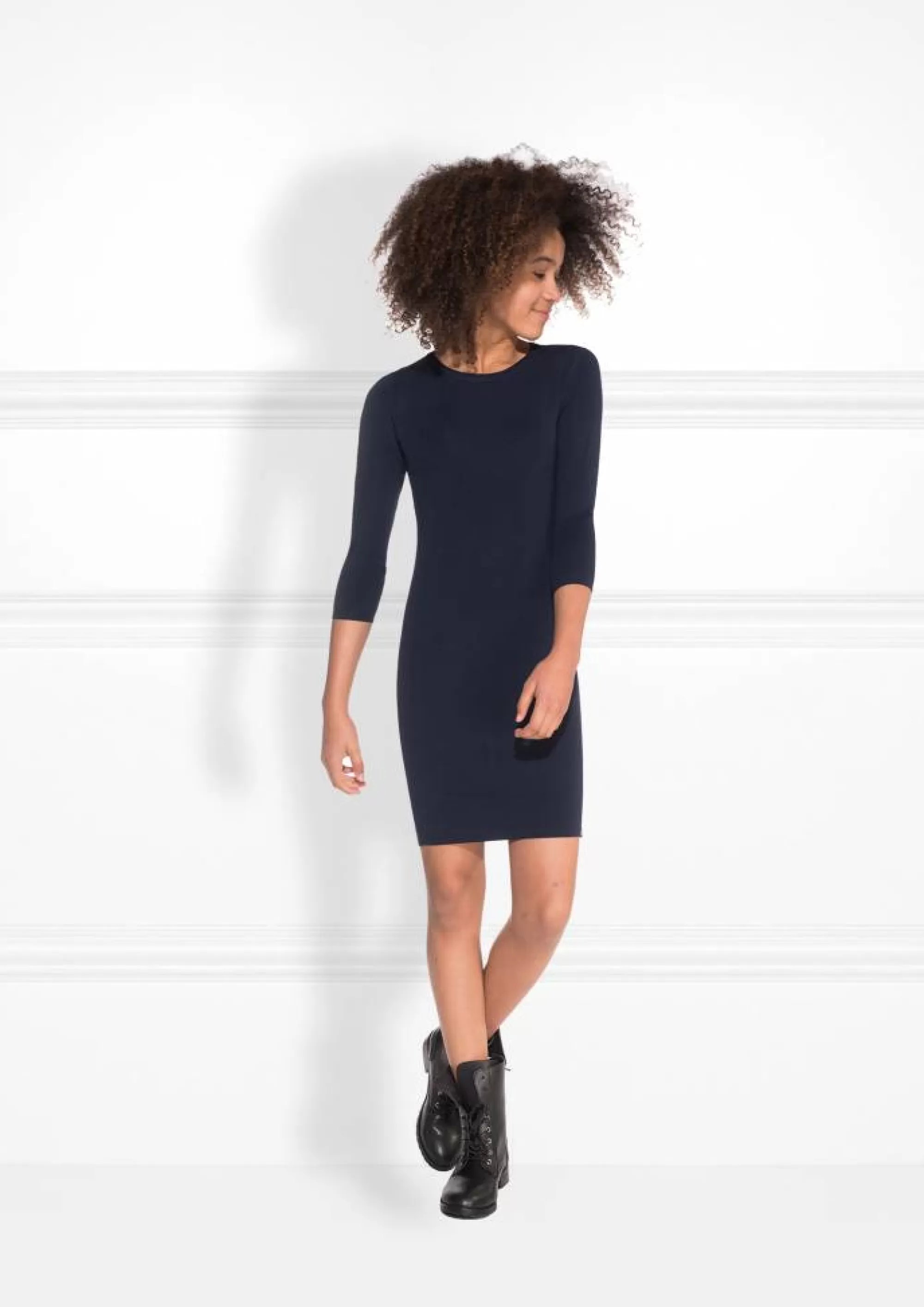 FIFTH HOUSE Jurken-Navy jurk met driekwart mouwen Darkblue