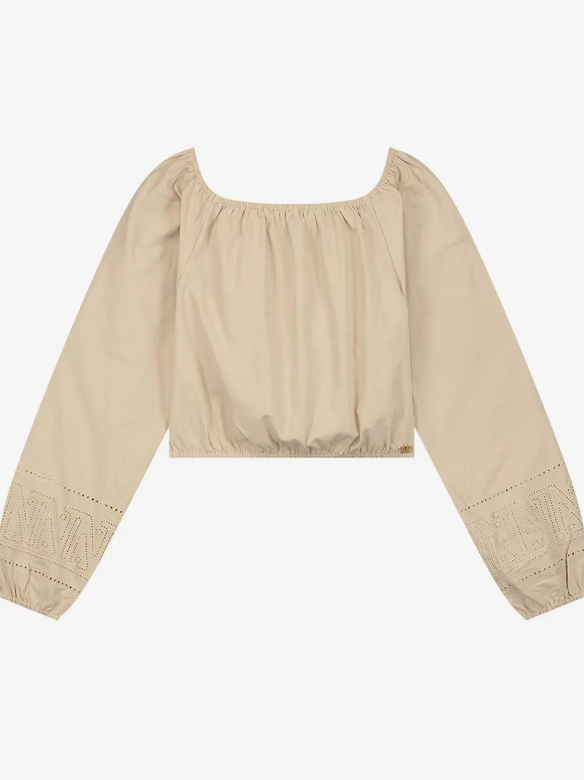 FIFTH HOUSE Tops-Off shoulder top met embroidery Hummus