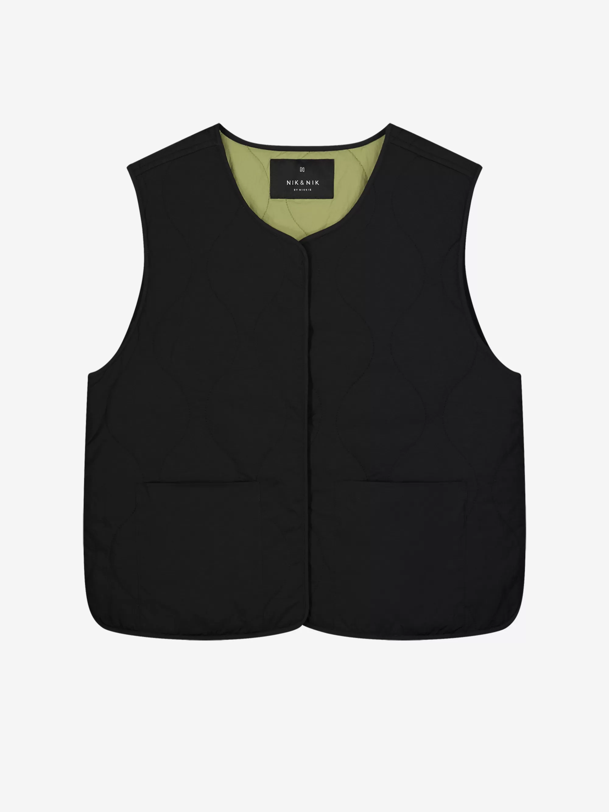 FIFTH HOUSE Jassen & Blazers-Omkeerbaar gewatteerd gilet Black