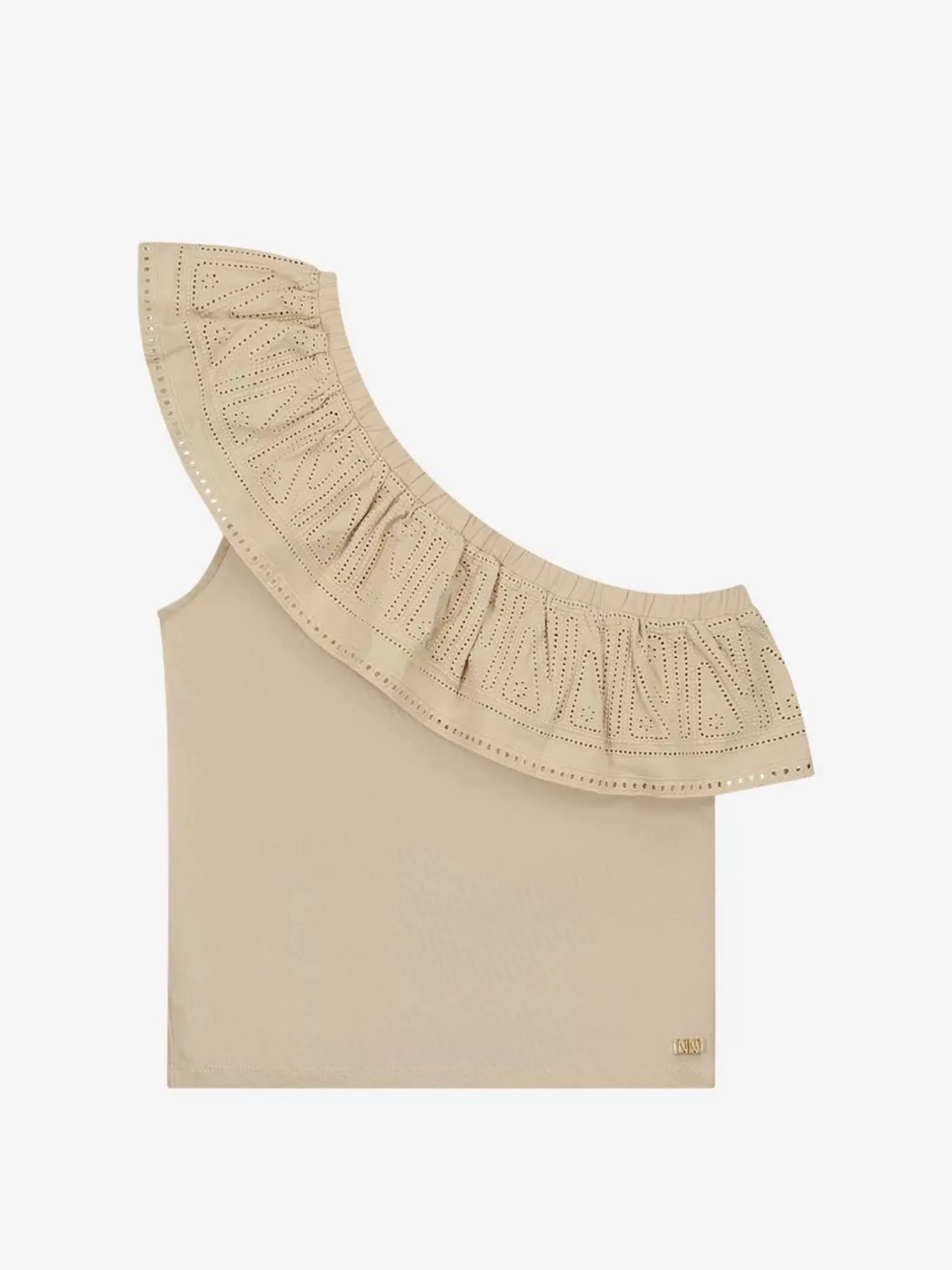 FIFTH HOUSE Tops-One shoulder top met embroidery Hummus