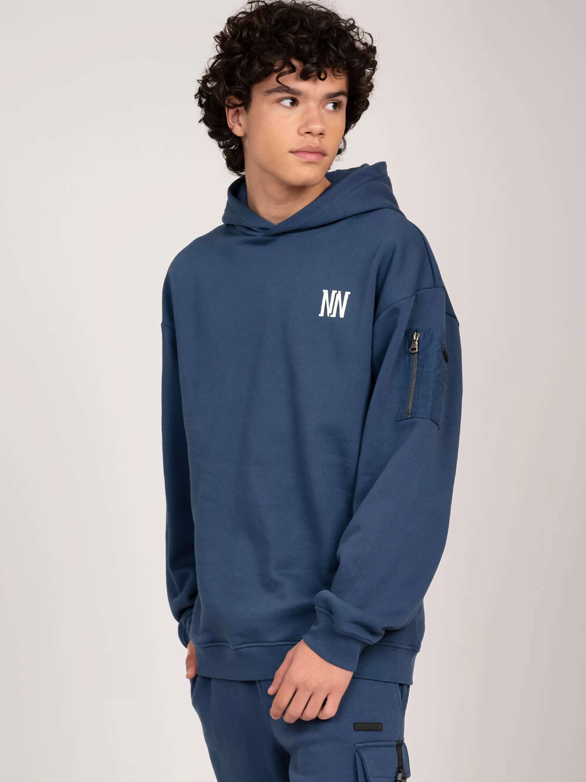 FIFTH HOUSE Truien & Vesten-Oversized hoodie met graphic print Midnightblue