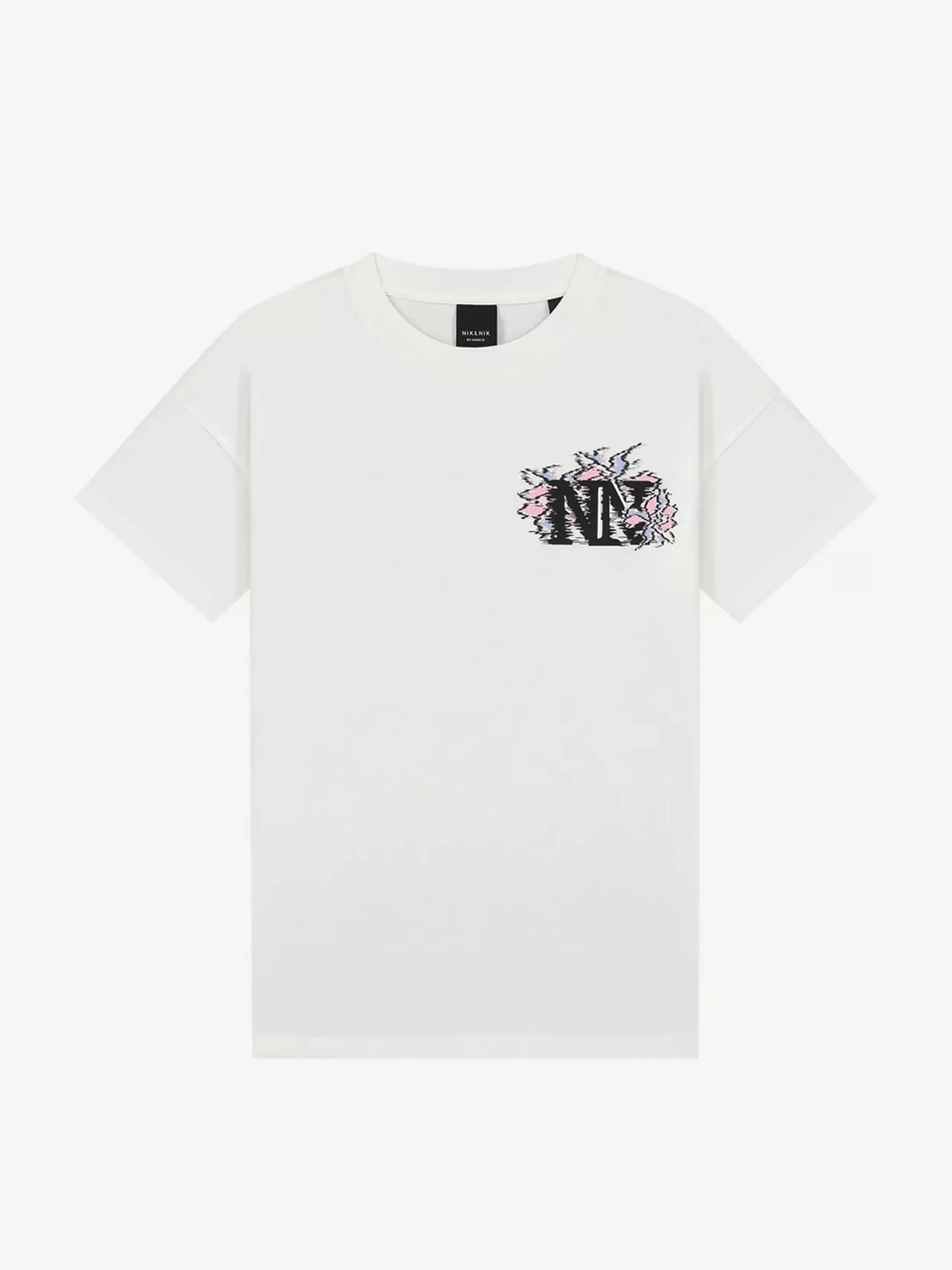 FIFTH HOUSE T-shirts-Oversized logo T-shirt Offwhite/lavenderblue