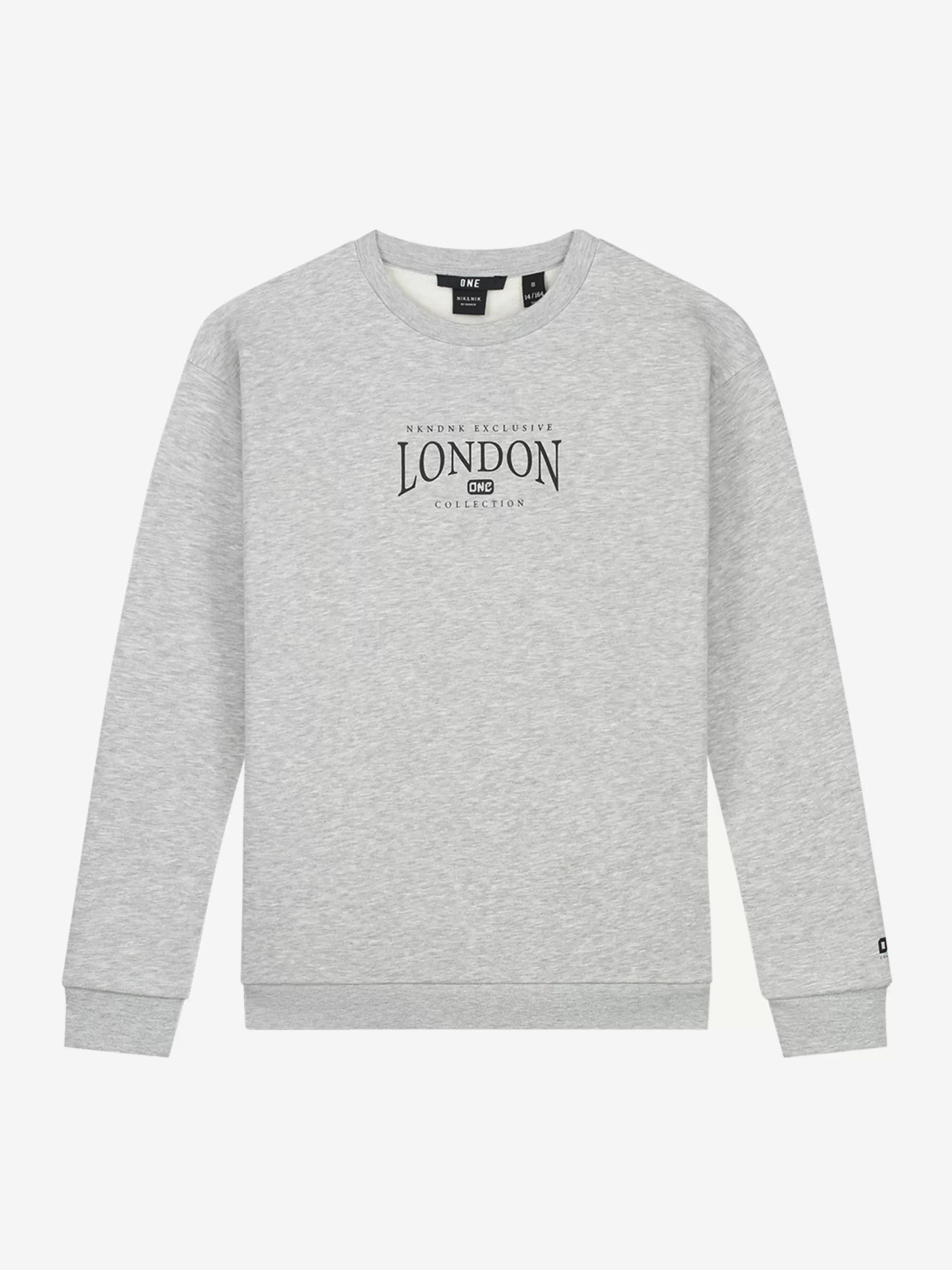 FIFTH HOUSE Sets & Co-ords | Truien & Vesten-Oversized sweater met London print Greymelange