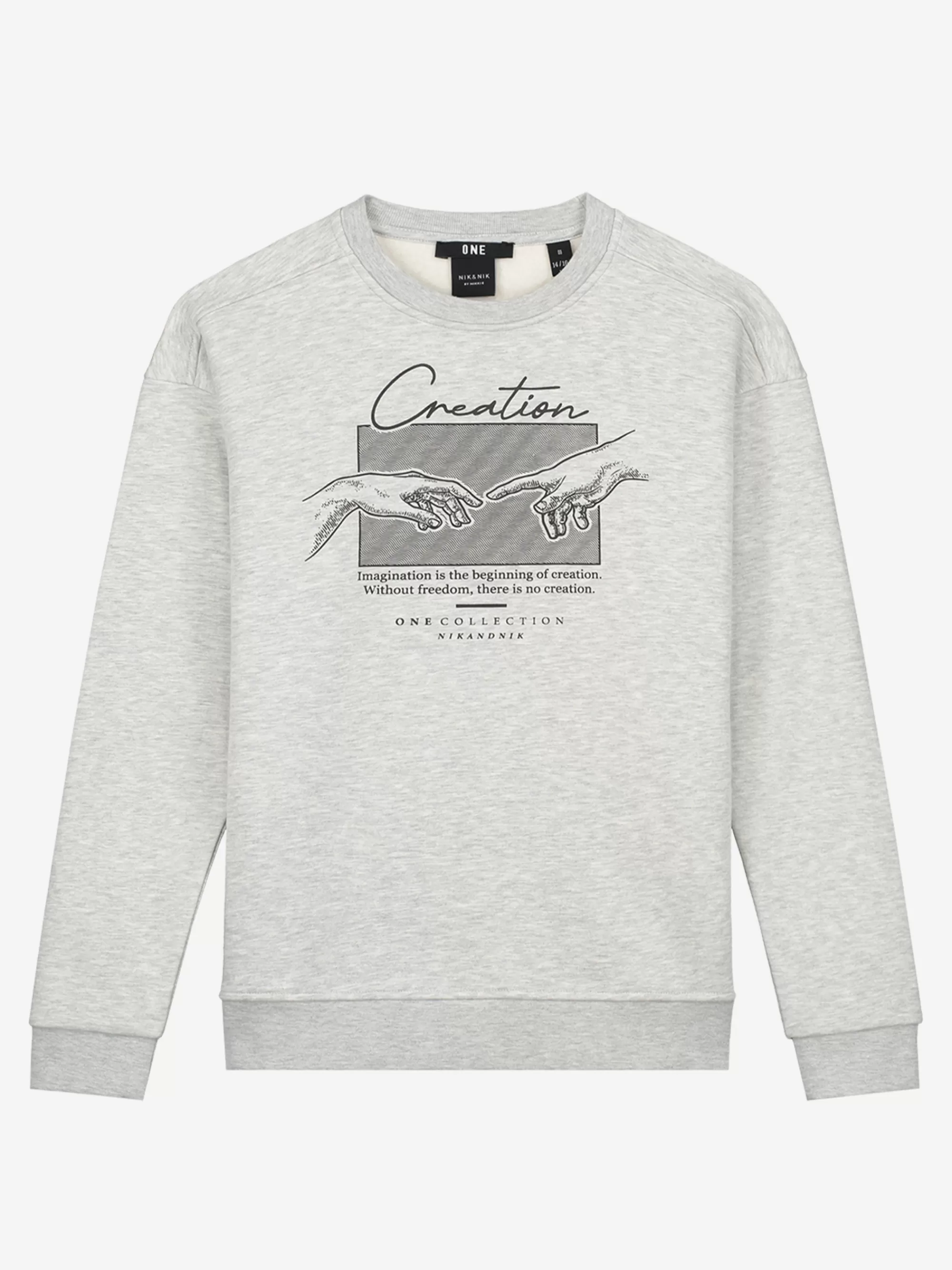 FIFTH HOUSE Sets & Co-ords | Truien & Vesten-Oversized Sweatshirt met graphic print Greymelange