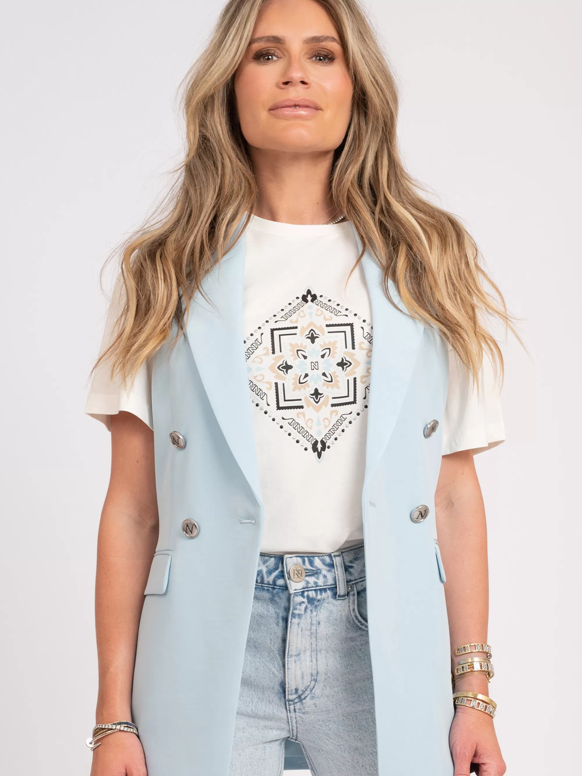 FIFTH HOUSE T-shirts-Oversized t-shirt met print Starwhite