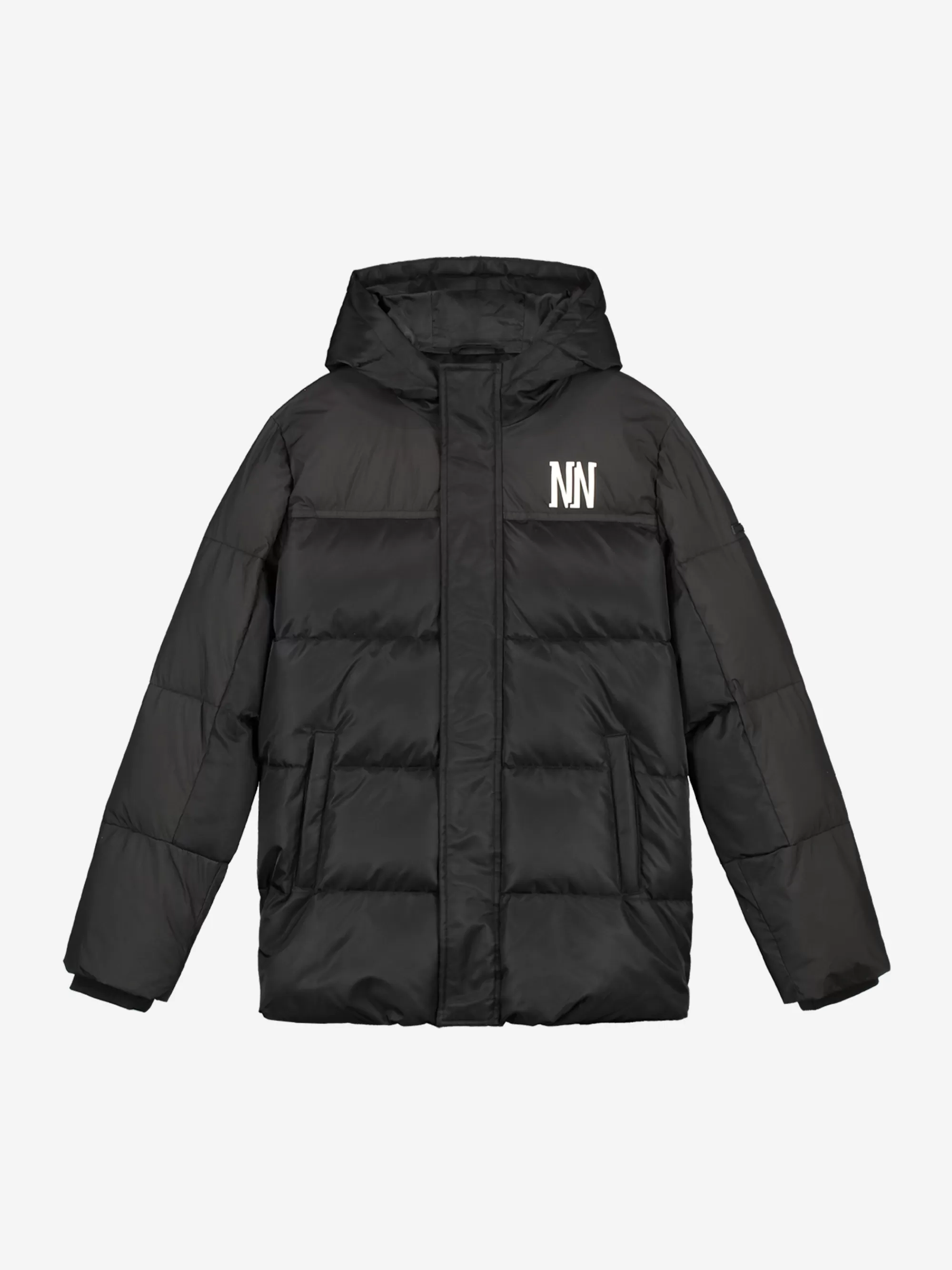 FIFTH HOUSE Jassen-Puffer jack met capuchon en logo Black