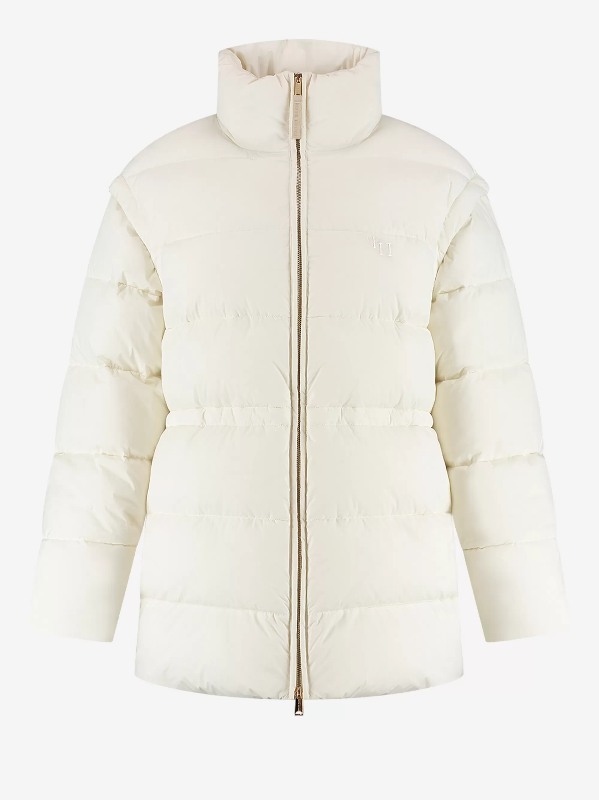 FIFTH HOUSE Jassen & Jacks-Puffer jas met capuchon en getailleerde taille Starwhite