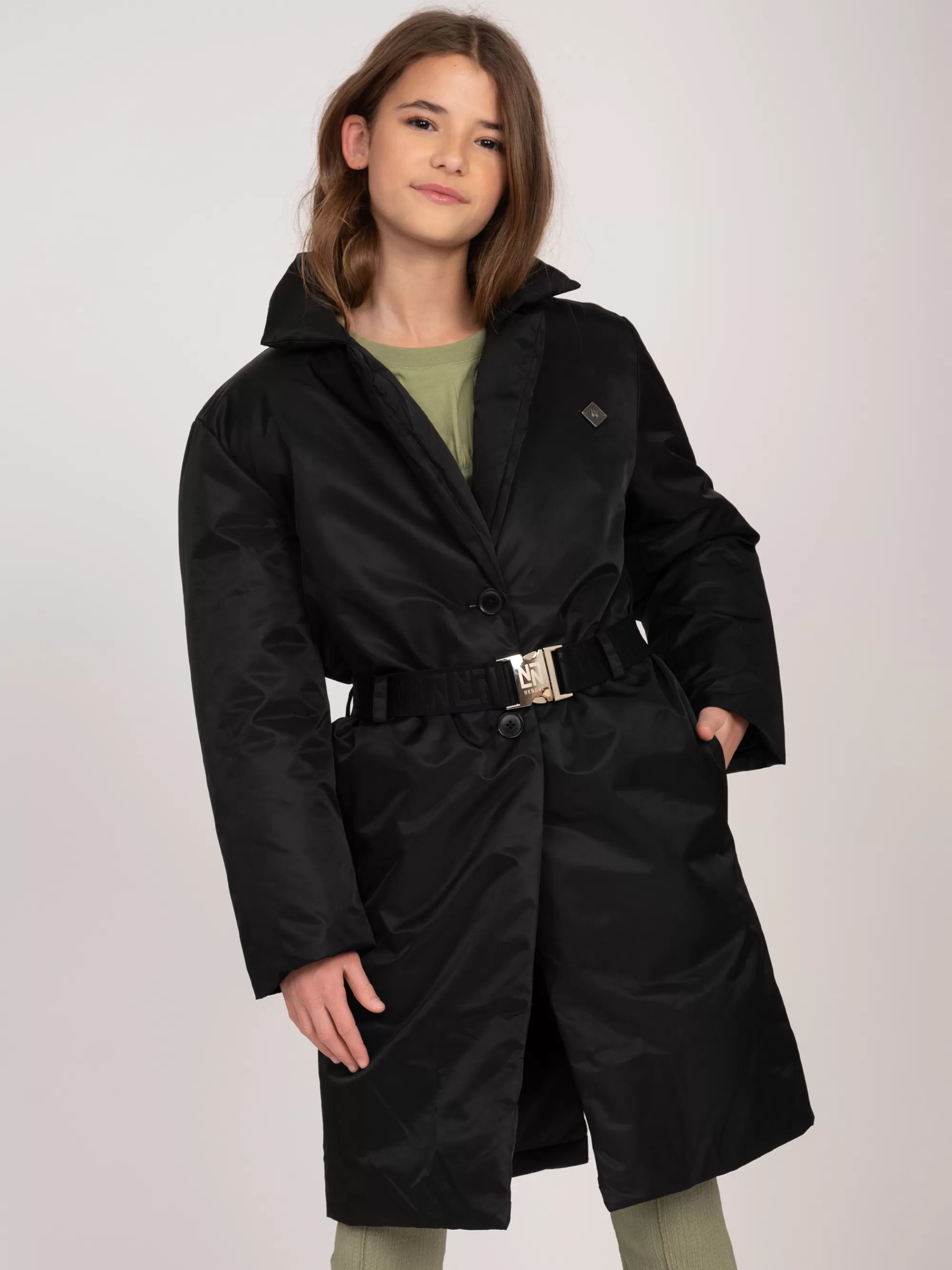 FIFTH HOUSE Jassen & Blazers-Puffer trenchcoat met riem Black