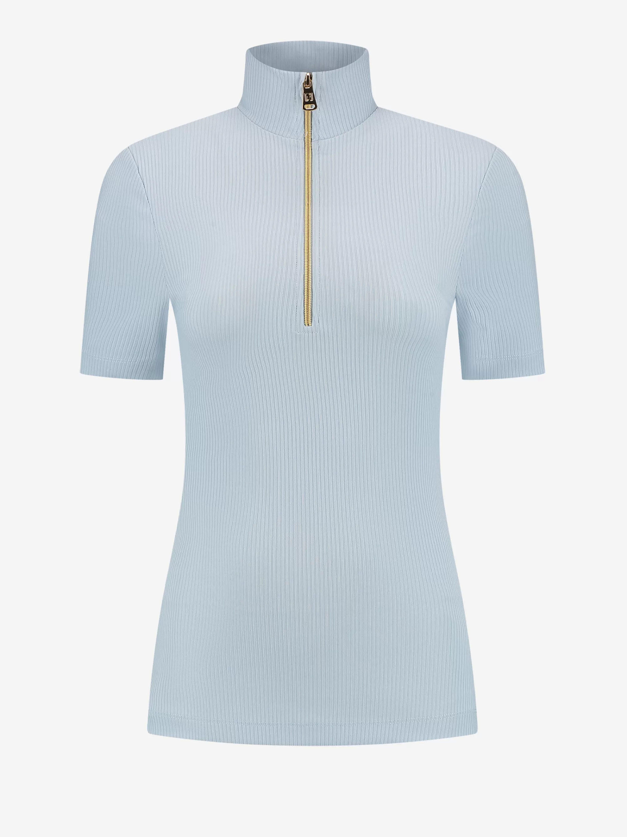 FIFTH HOUSE Ruitersport | Tops-Ribbed top met rits Skyride