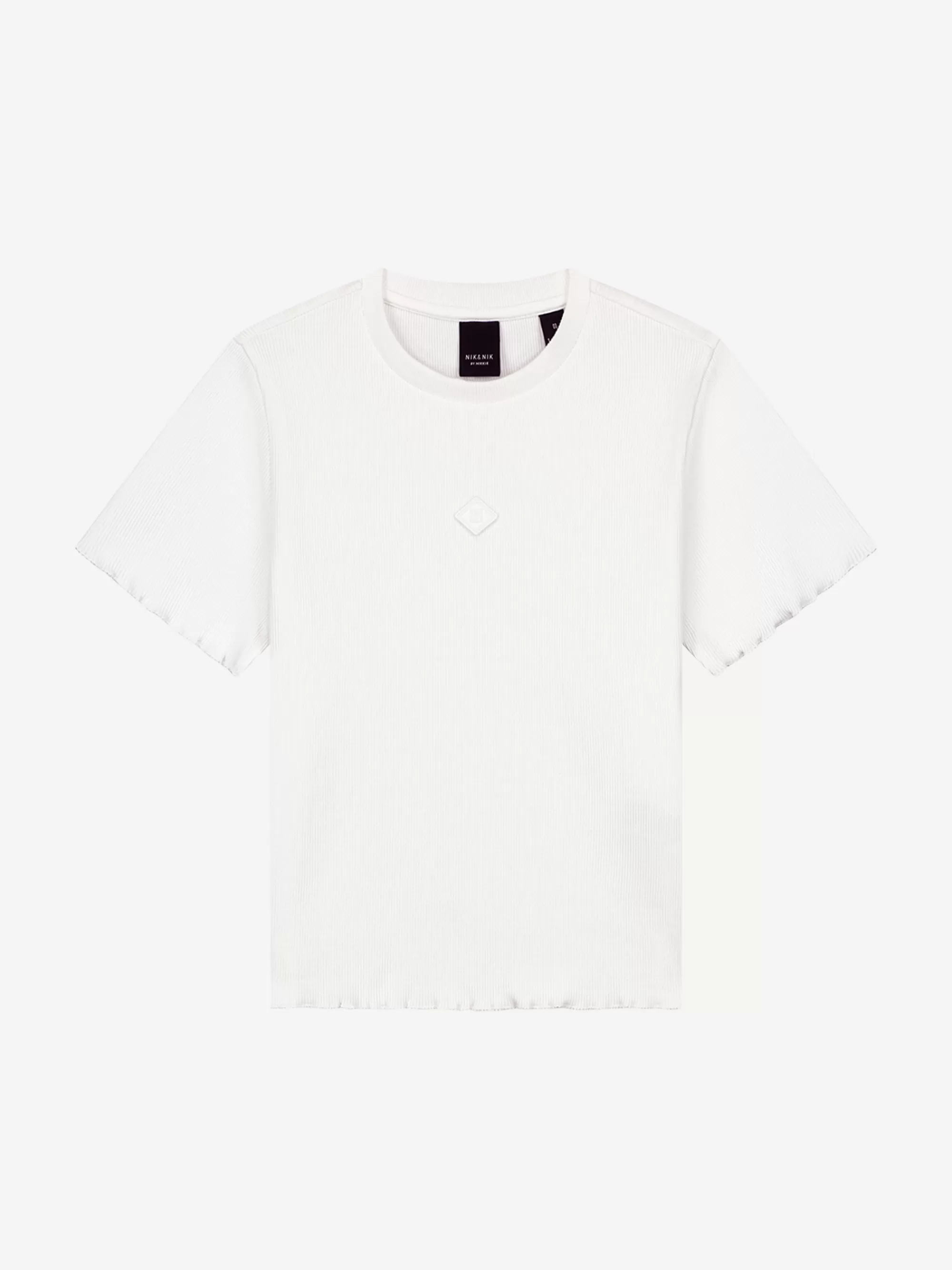 FIFTH HOUSE T-shirts-Ribbed T-shirt Offwhite