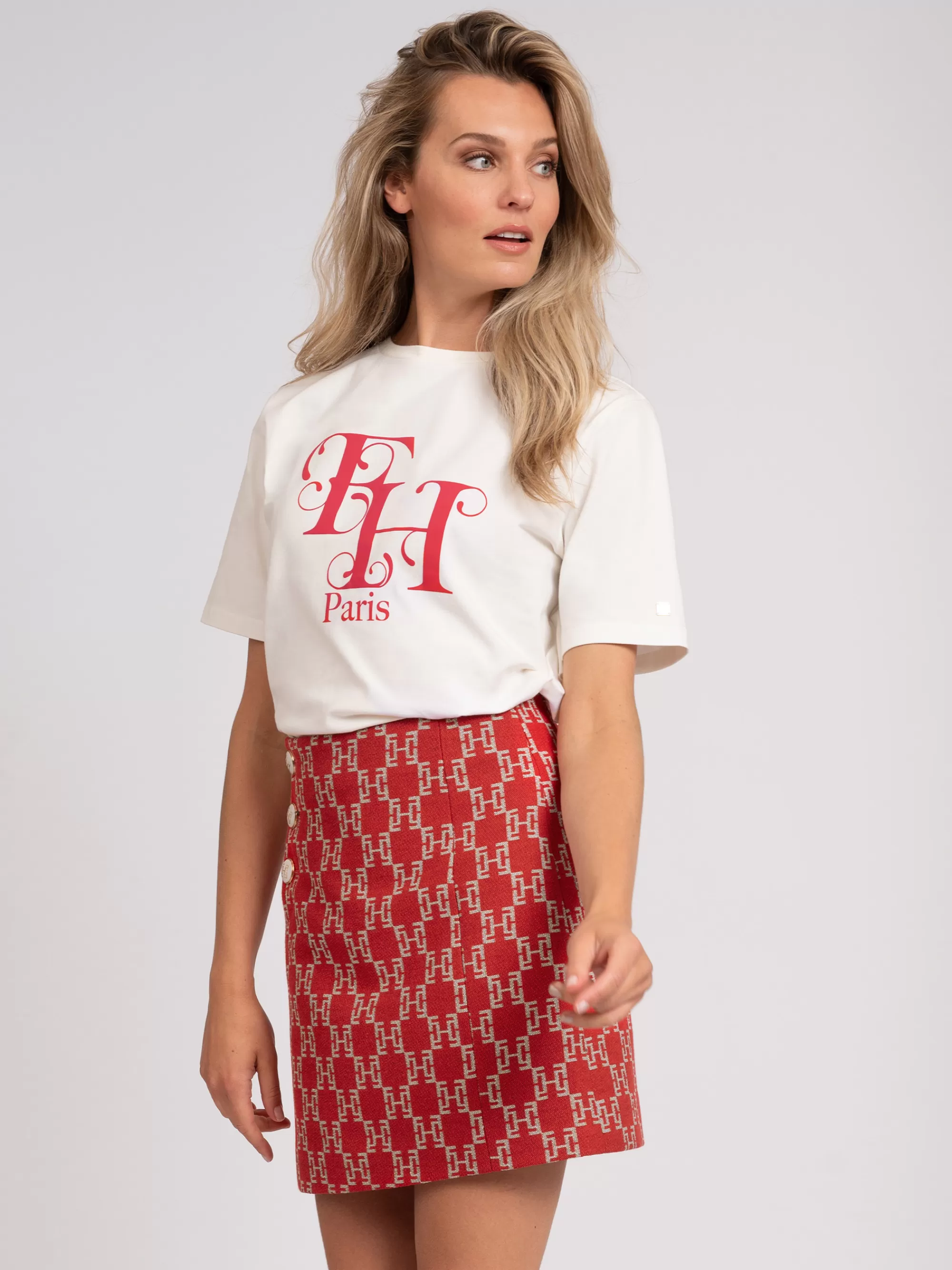 FIFTH HOUSE Sets & Co-ords | Rokken-Rok met FH jacquard Hibiscus