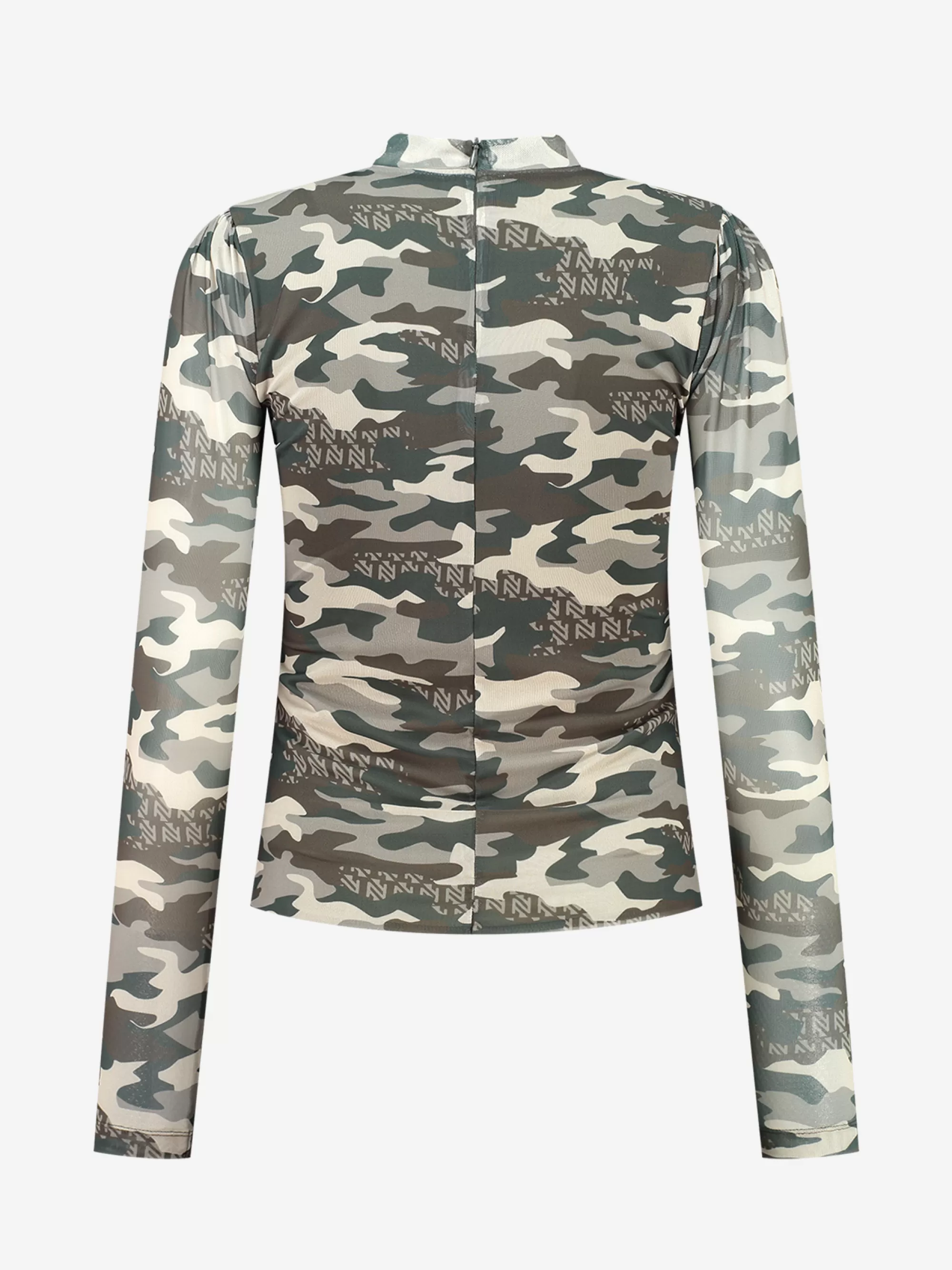 FIFTH HOUSE Tops-Semi-transparante Fitted top Combatgreen