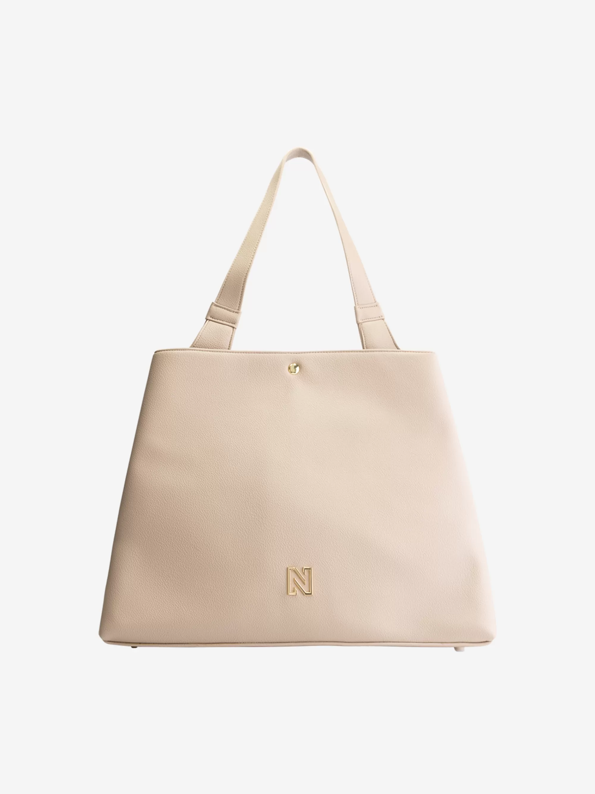 FIFTH HOUSE Alle Accessories-Shopper met N-logo Hummus