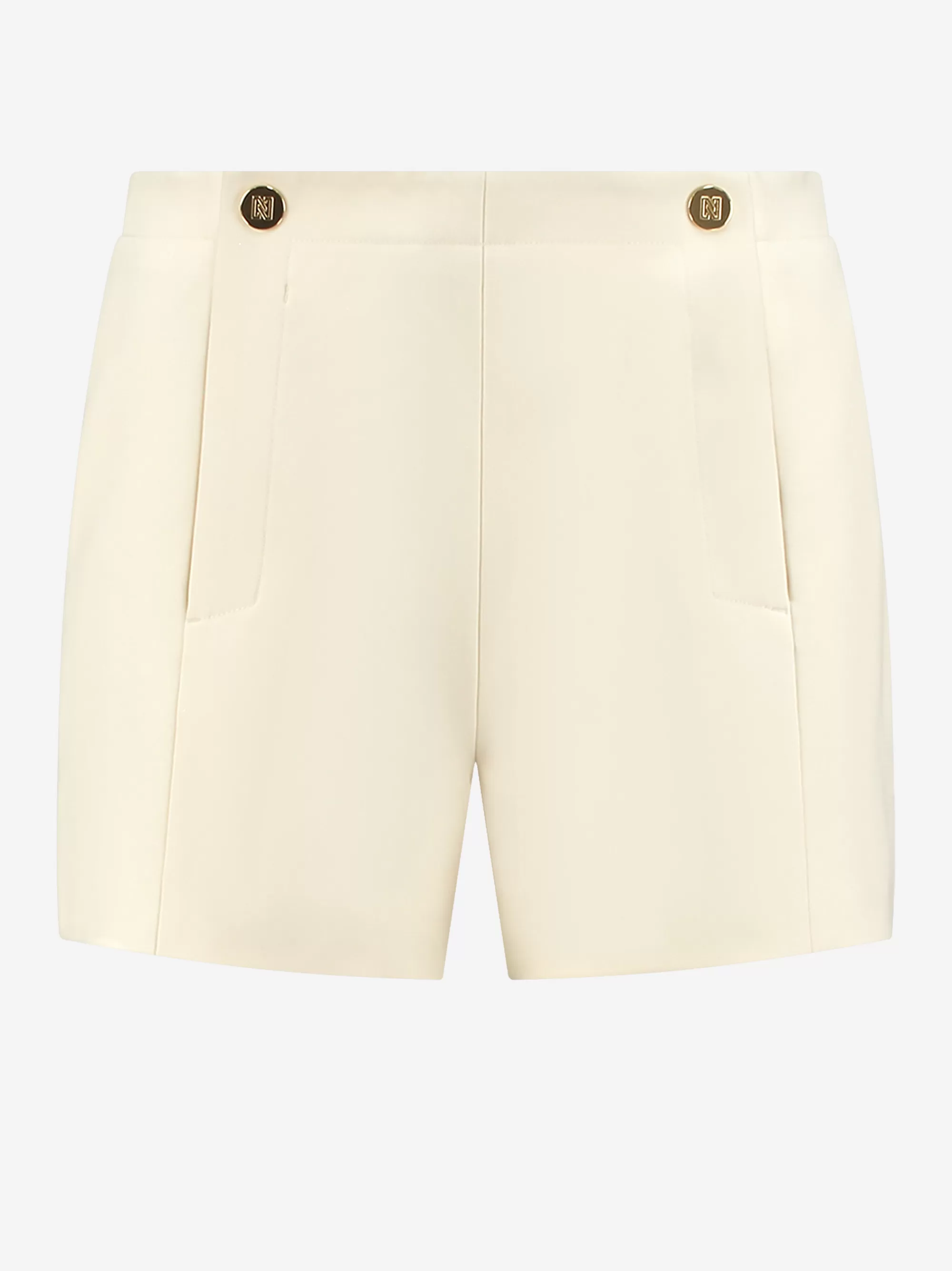 FIFTH HOUSE Shorts-Short met detail op de voorkant Pearl